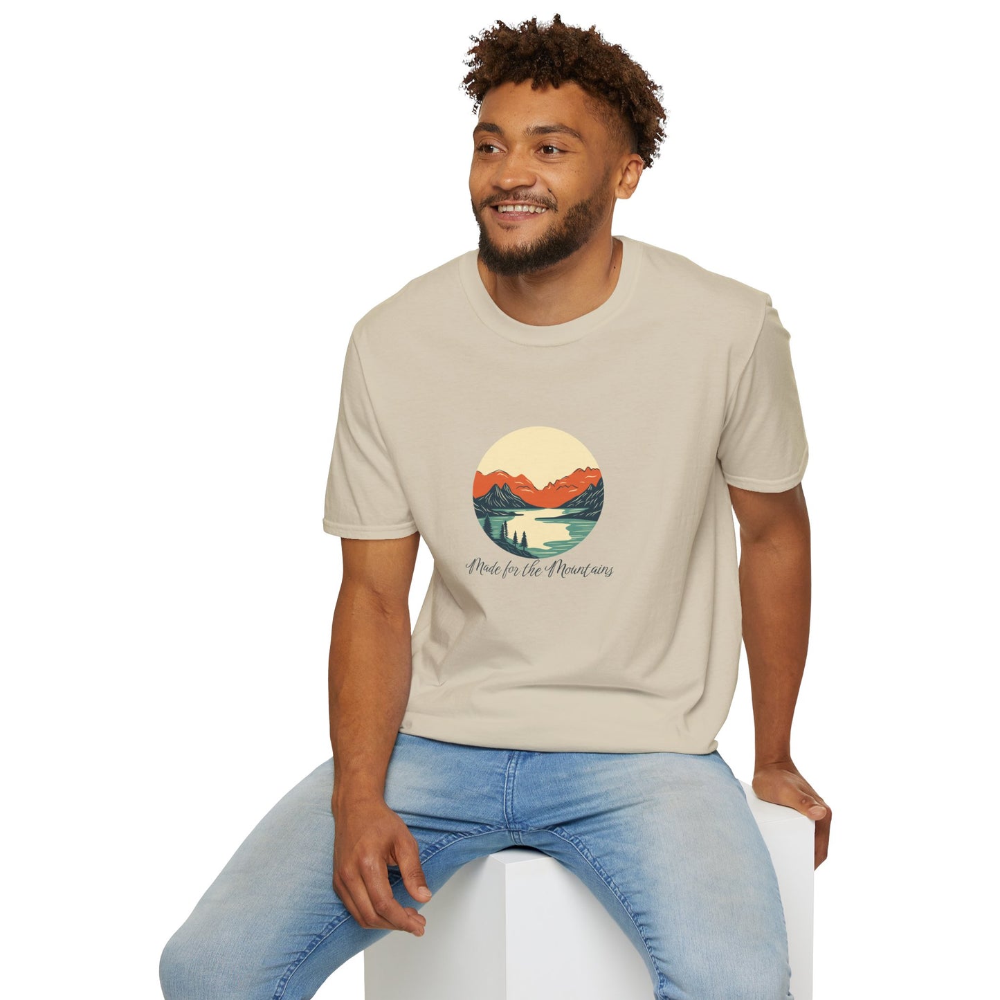 Lake & Summit Tee Softstyle, Casual Wear, Gift for Adventurers, Outdoor Enthusiast Tee, Graphic Tee for Nature Lovers