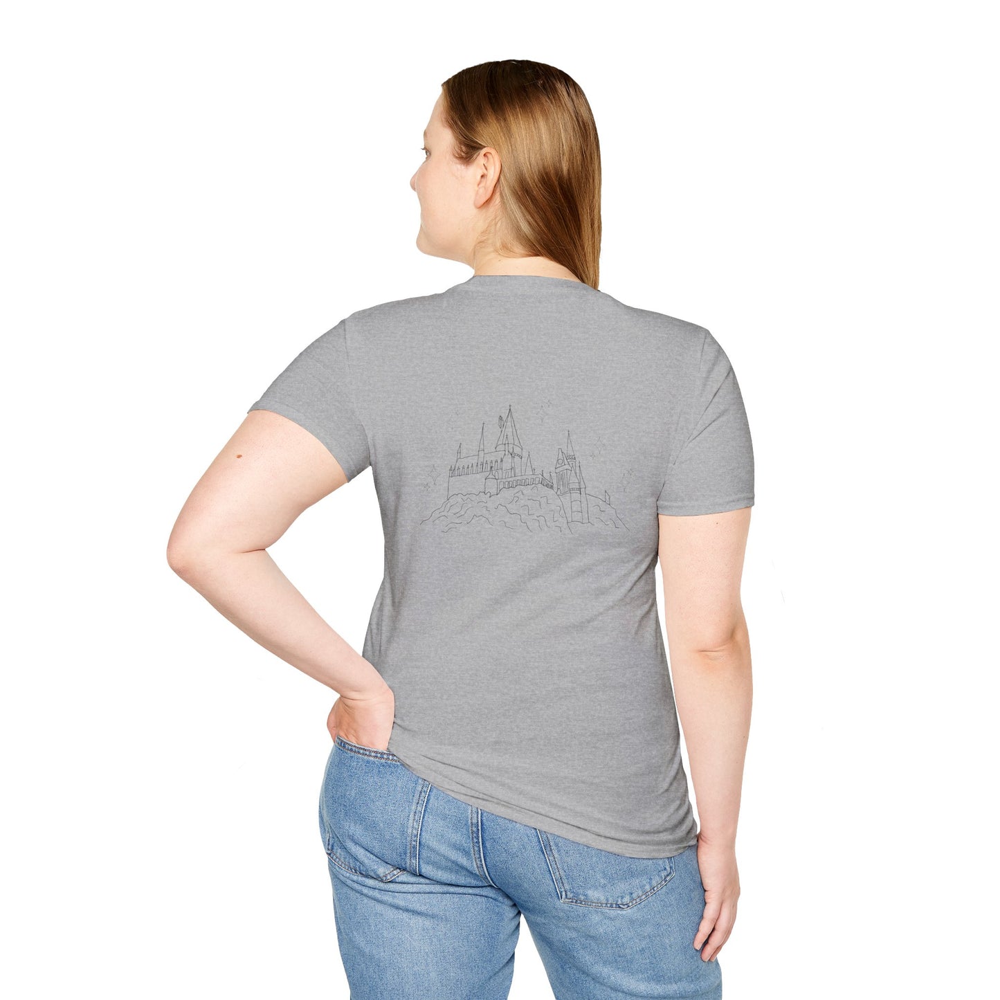 Hogwarts Unisex T-Shirt, Softstyle Tee for Casual Wear, Unique Graphic T-Shirt, Hogwarts Houses