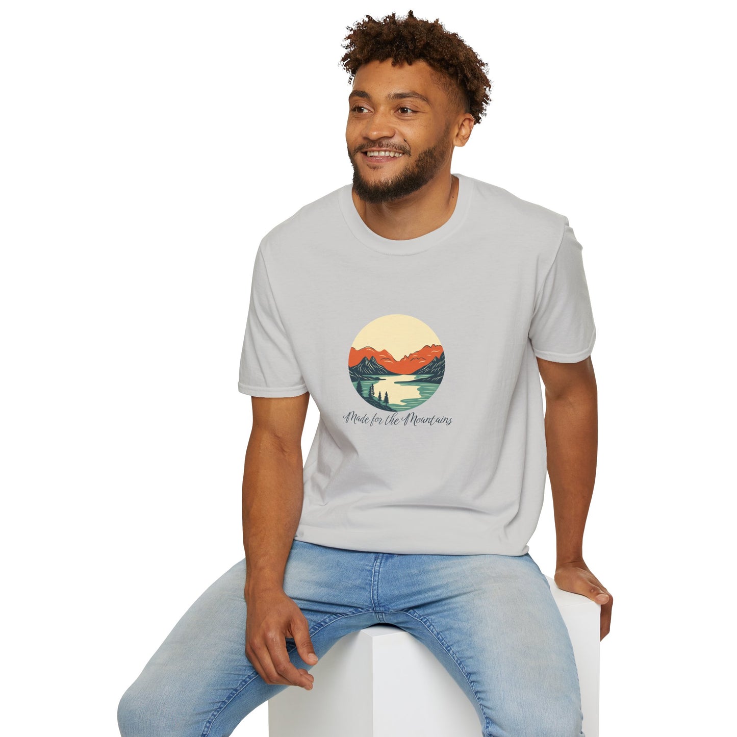 Lake & Summit Tee Softstyle, Casual Wear, Gift for Adventurers, Outdoor Enthusiast Tee, Graphic Tee for Nature Lovers