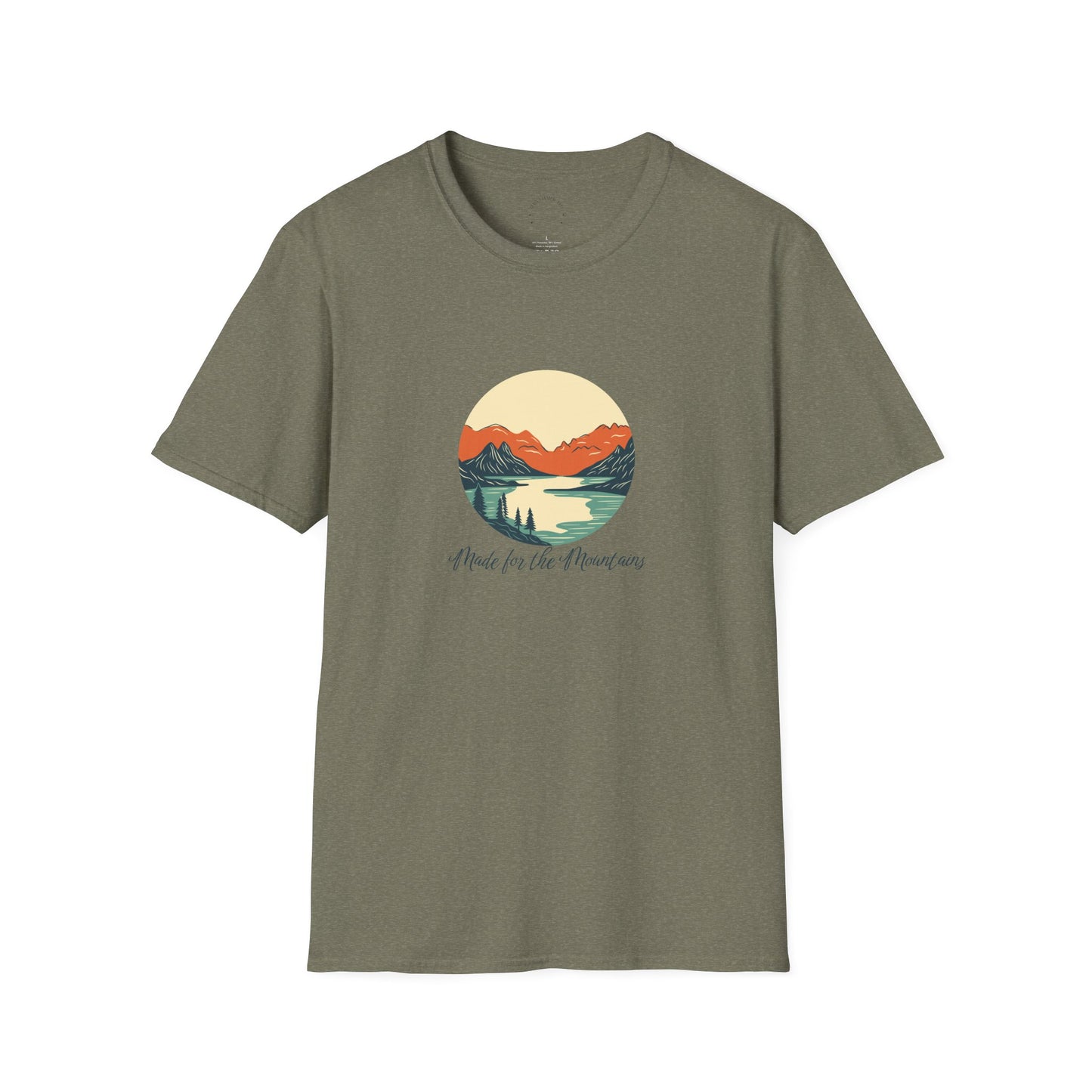 Lake & Summit Tee Softstyle, Casual Wear, Gift for Adventurers, Outdoor Enthusiast Tee, Graphic Tee for Nature Lovers