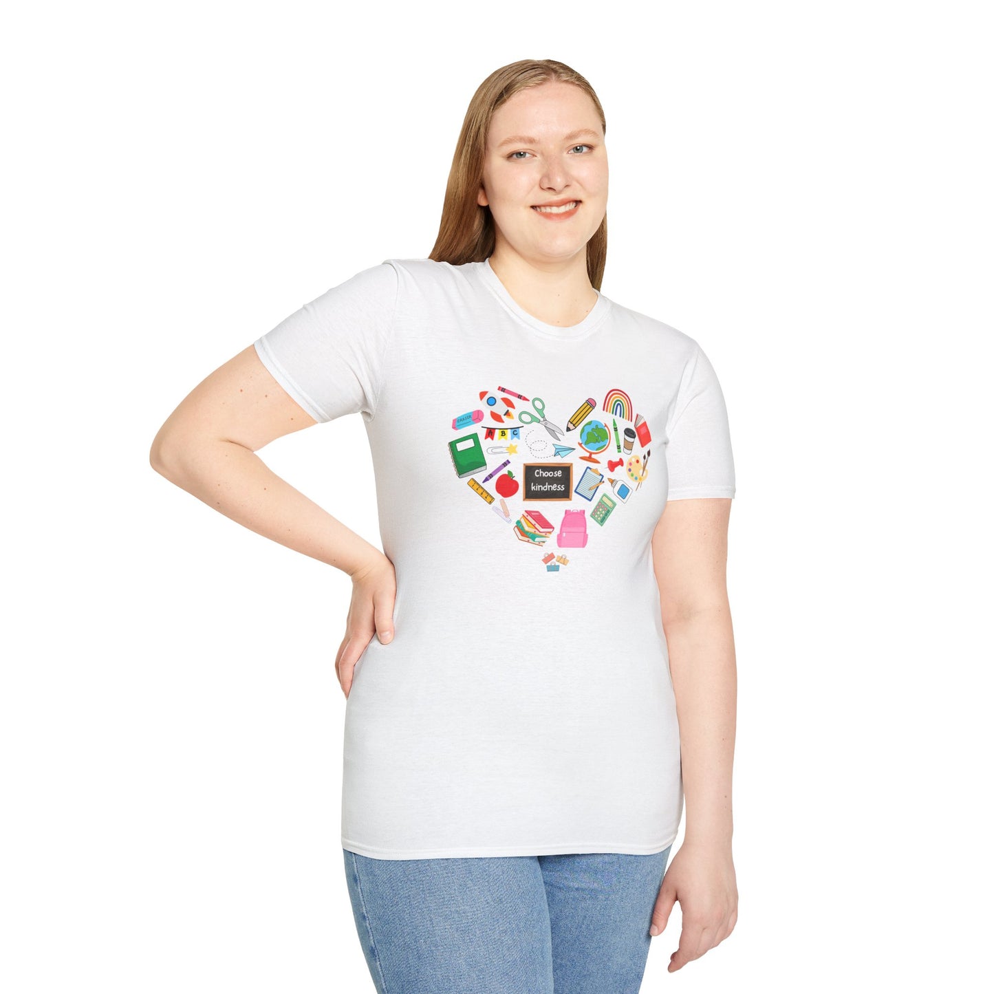 Teach From the Heart Unisex T-Shirt | Love for Learning, Teacher Gift, Back to School, Fun Casual Wear