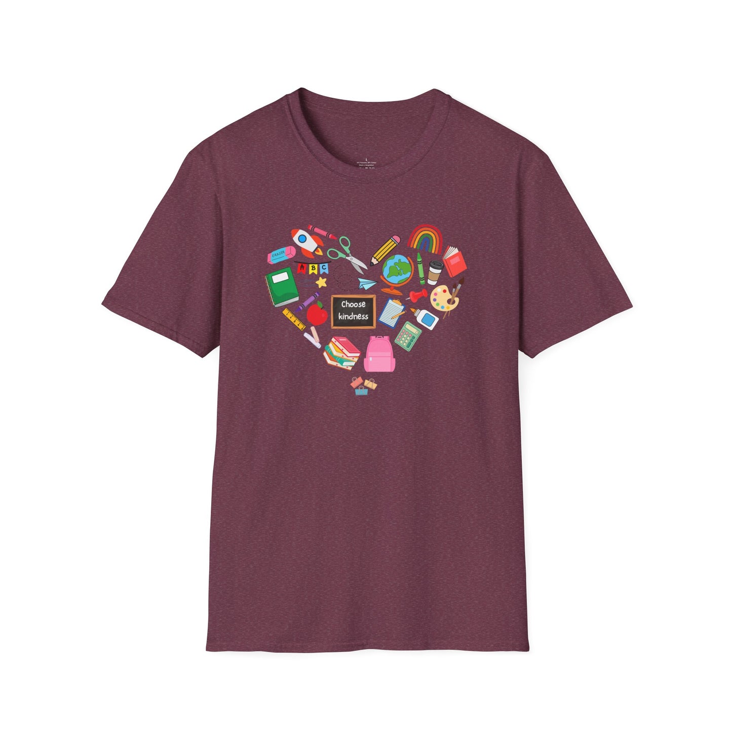 Teach From the Heart Unisex T-Shirt | Love for Learning, Teacher Gift, Back to School, Fun Casual Wear