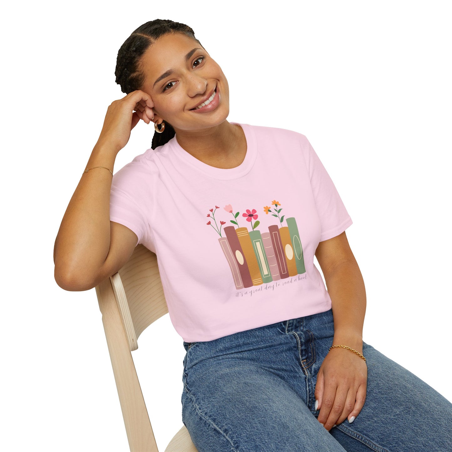 Books & Blooms T-Shirt, Cute Book Lover Gift, Floral Literary Tee, Cozy Reading Shirt