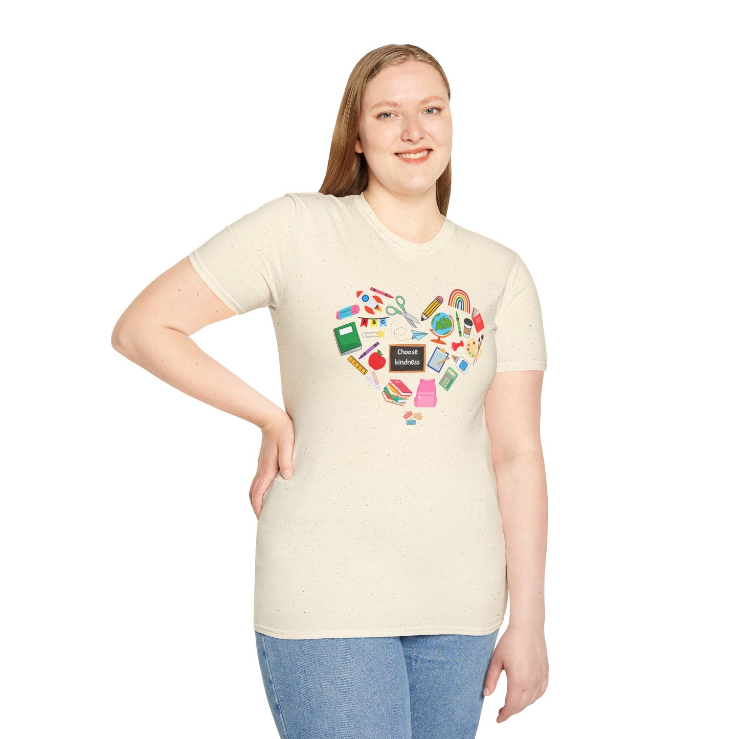 Teach From the Heart Unisex T-Shirt | Love for Learning, Teacher Gift, Back to School, Fun Casual Wear