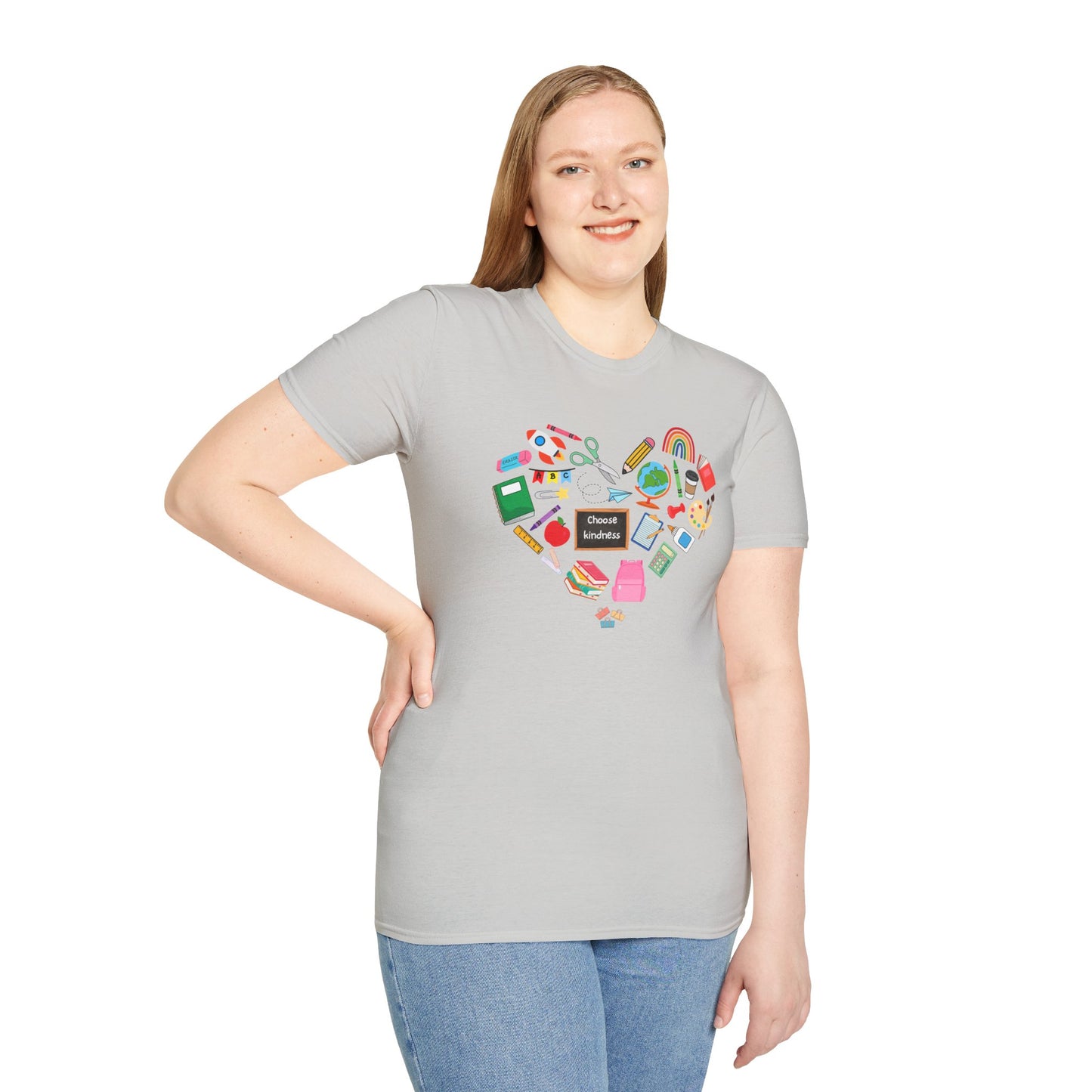 Teach From the Heart Unisex T-Shirt | Love for Learning, Teacher Gift, Back to School, Fun Casual Wear