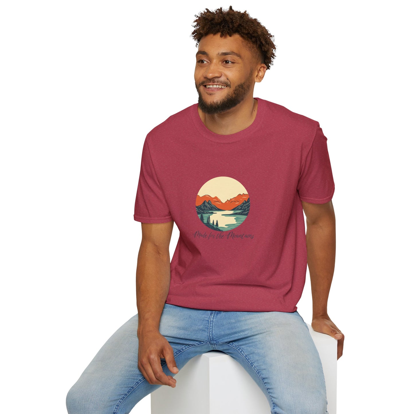 Lake & Summit Tee Softstyle, Casual Wear, Gift for Adventurers, Outdoor Enthusiast Tee, Graphic Tee for Nature Lovers