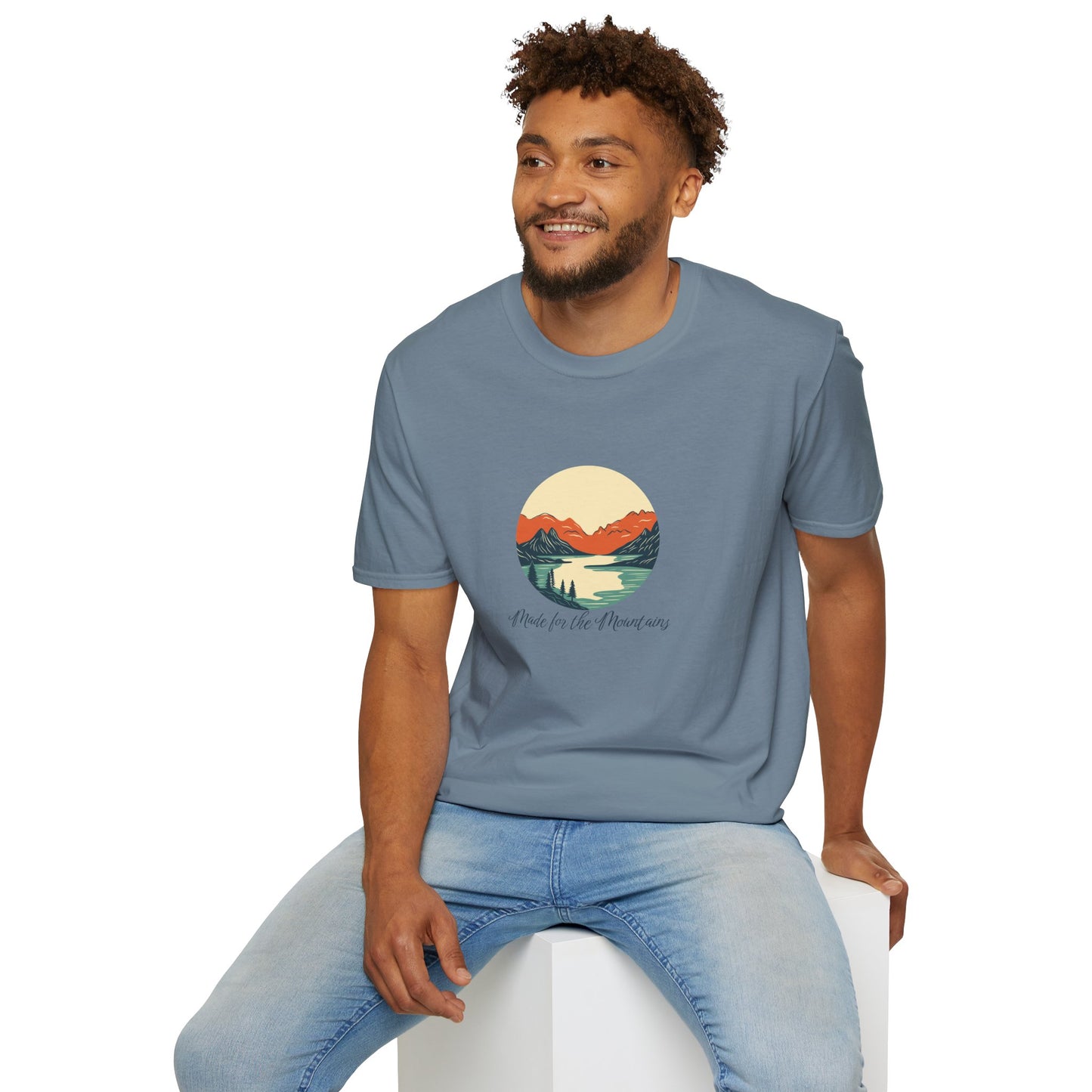 Lake & Summit Tee Softstyle, Casual Wear, Gift for Adventurers, Outdoor Enthusiast Tee, Graphic Tee for Nature Lovers