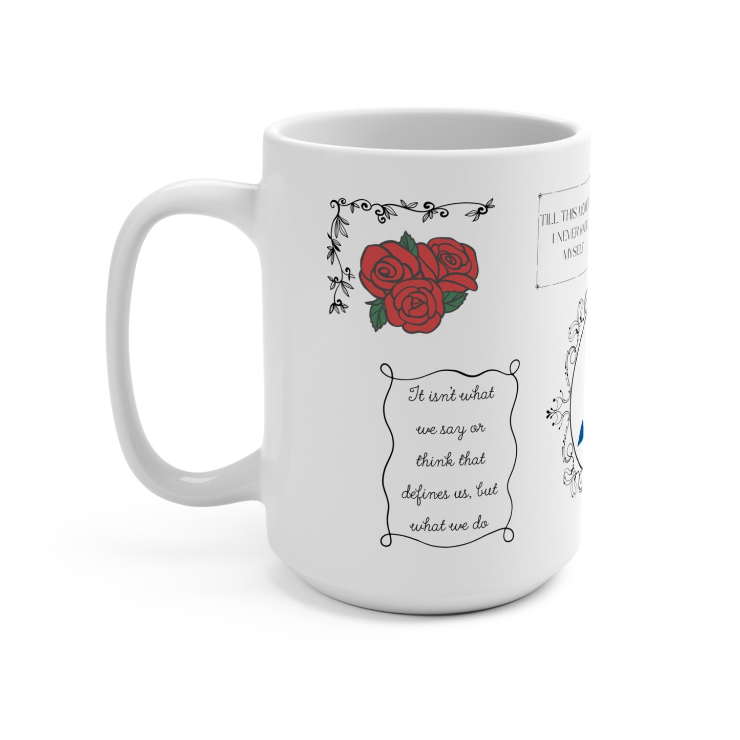 Elegant Jane Austen 15oz Quote Mug for Literary Lovers, Book-themed Gift, Coffee Cup, Classic Literature, Appreciation for Readers