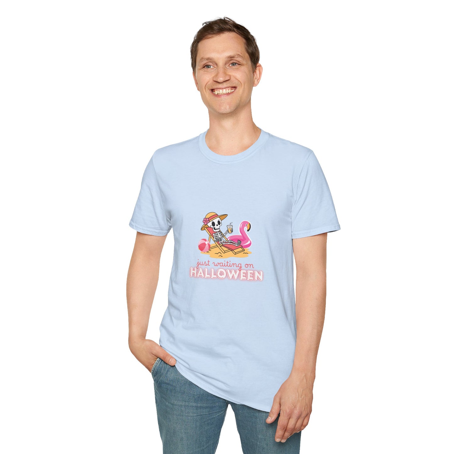 Summerween Skeleton T-Shirt, Fun Halloween Tee, Spooky Vibes Apparel