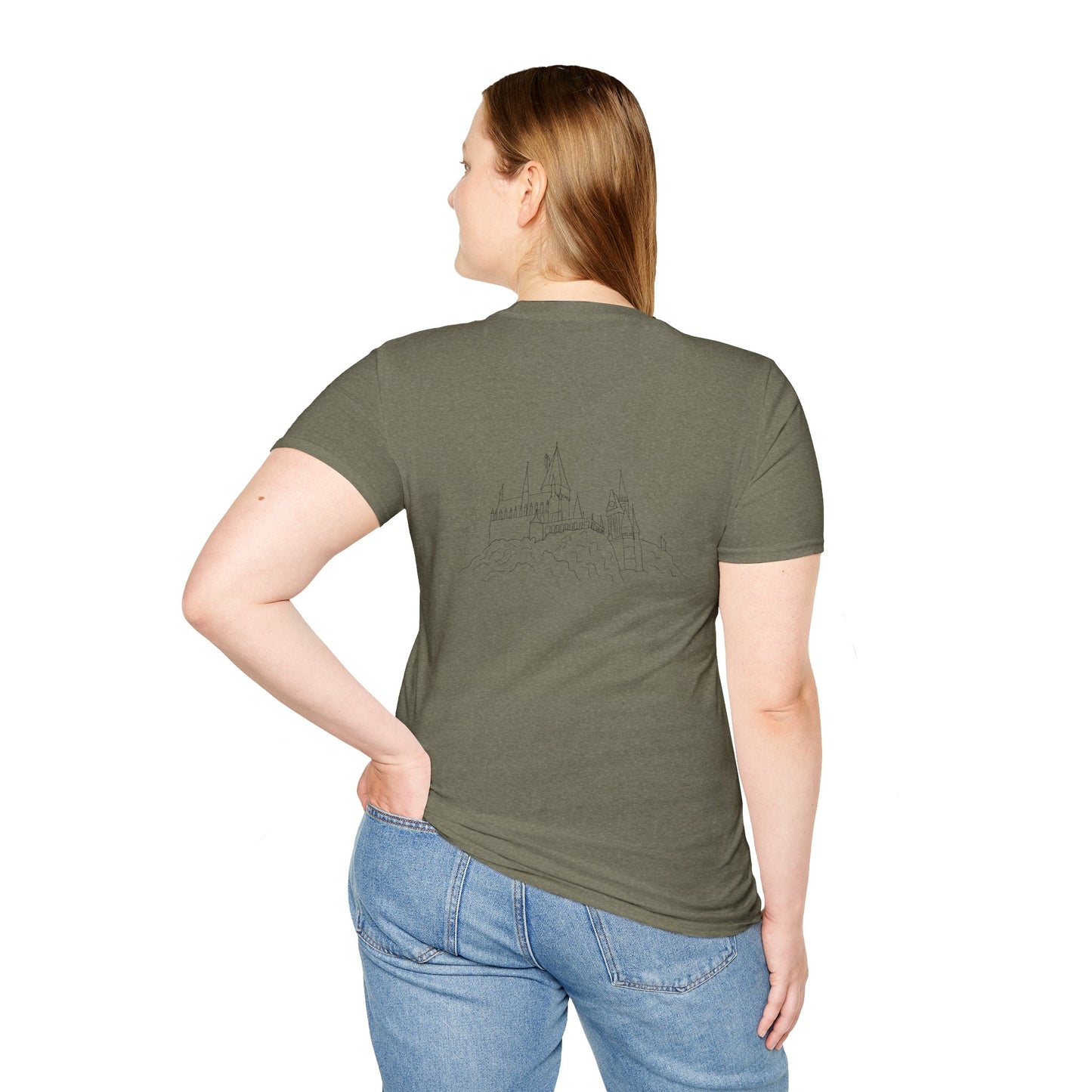 Hogwarts Unisex T-Shirt, Softstyle Tee for Casual Wear, Unique Graphic T-Shirt, Hogwarts Houses