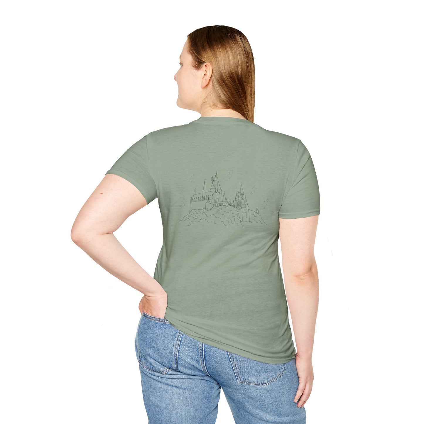 Hogwarts Unisex T-Shirt, Softstyle Tee for Casual Wear, Unique Graphic T-Shirt, Hogwarts Houses