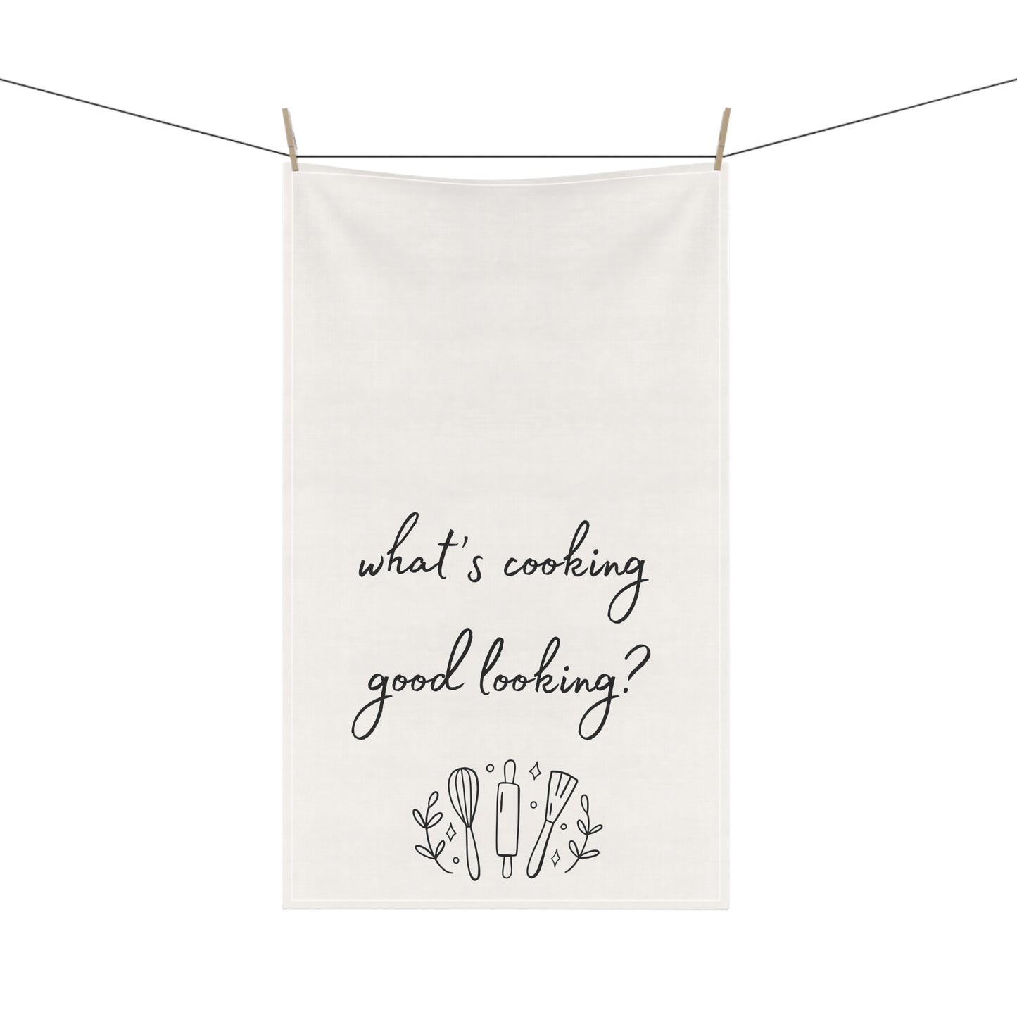 Charming Kitchen Tea Towels, What's Cooking Good Looking?, Gift for Home Chefs, Cute Kitchen Decor, Kitchen Accessories, Cooking Gifts