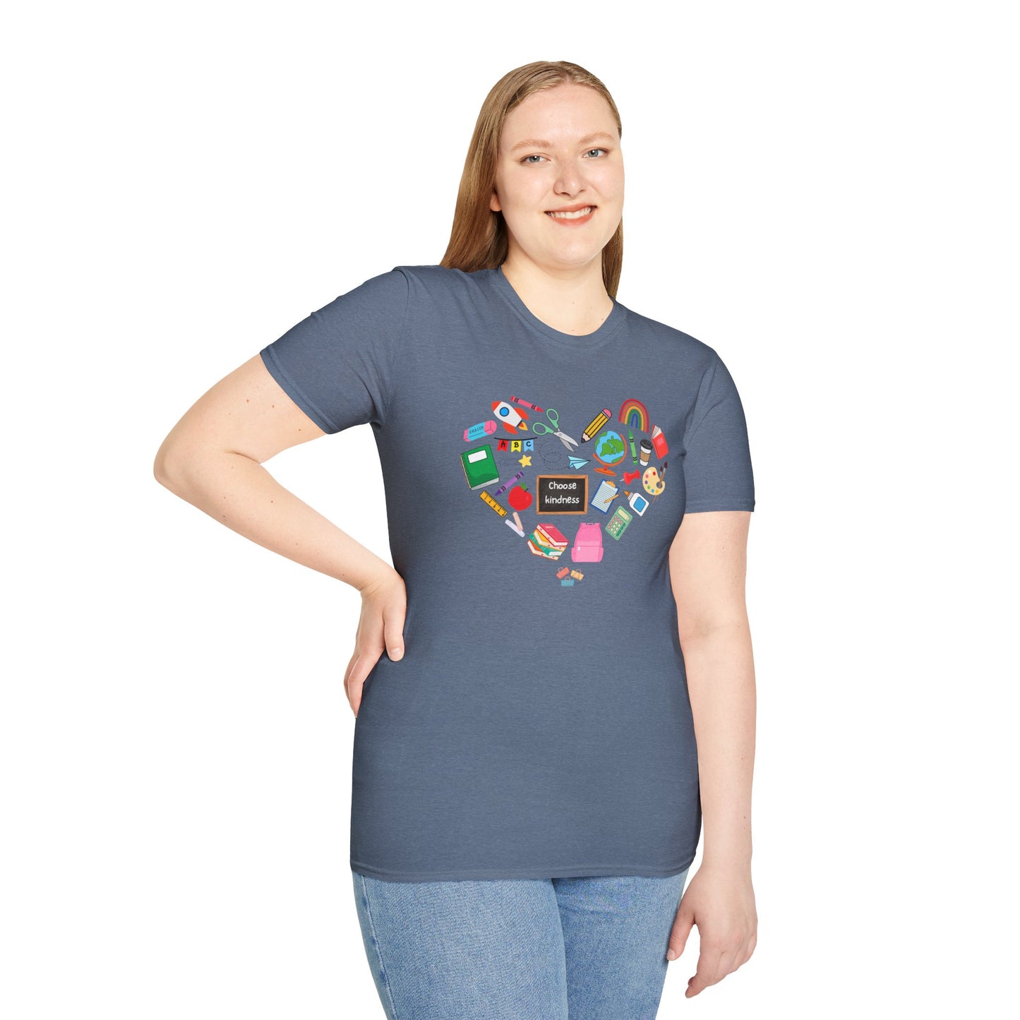 Teach From the Heart Unisex T-Shirt | Love for Learning, Teacher Gift, Back to School, Fun Casual Wear
