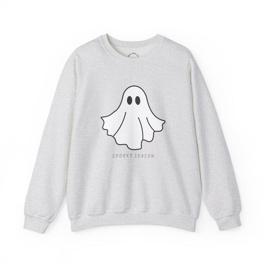 Spooky Season Ghost Sweatshirt, Cozy Halloween Crewneck for All Ages, Perfect Gift for Fall Celebrations, Unisex Sweatshirt, Spooky