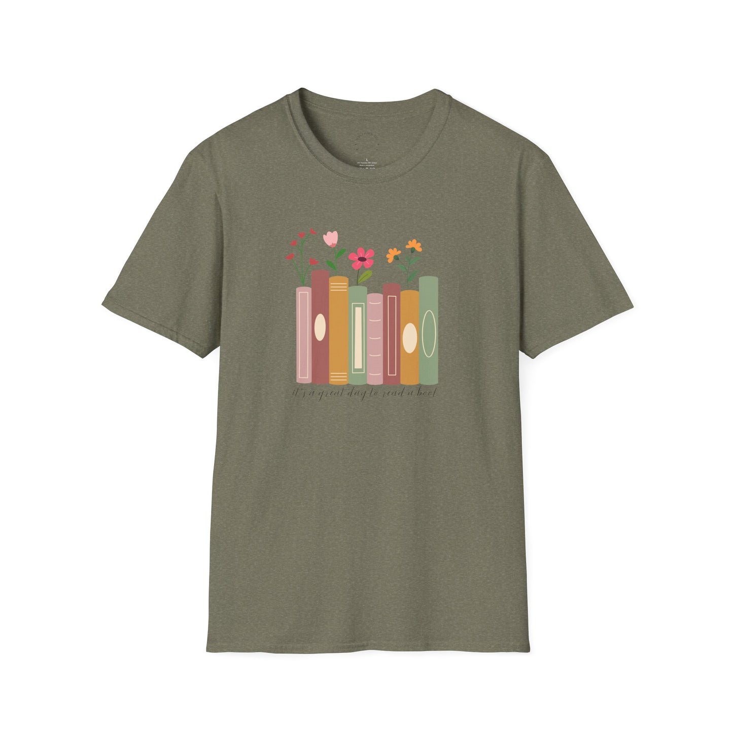 Books & Blooms T-Shirt, Cute Book Lover Gift, Floral Literary Tee, Cozy Reading Shirt