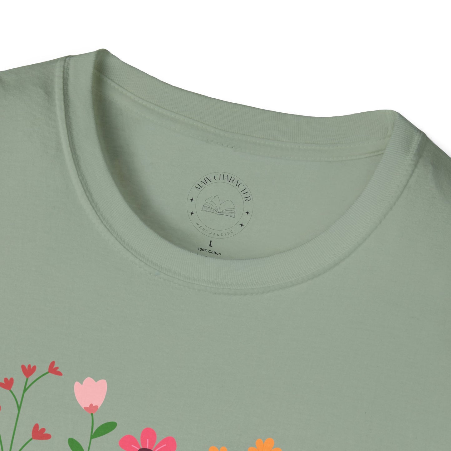 Books & Blooms T-Shirt, Cute Book Lover Gift, Floral Literary Tee, Cozy Reading Shirt