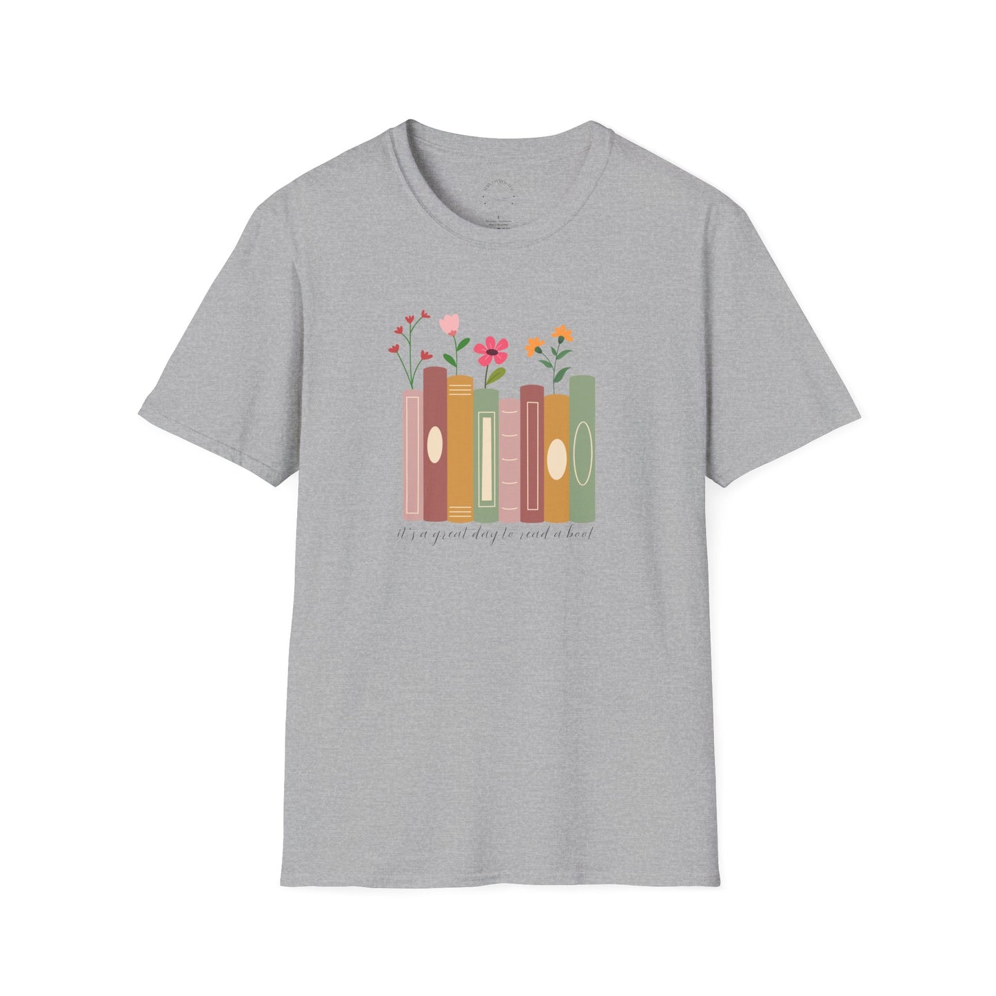 Books & Blooms T-Shirt, Cute Book Lover Gift, Floral Literary Tee, Cozy Reading Shirt