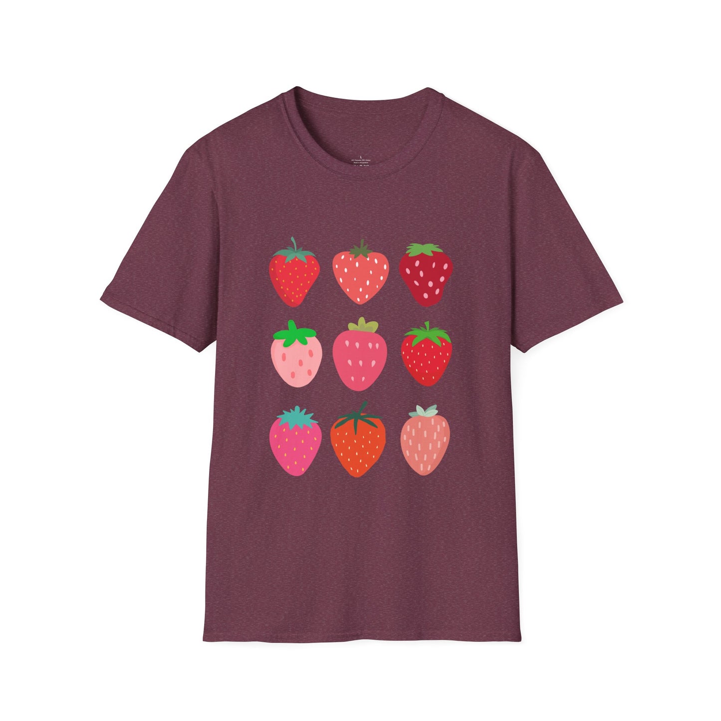 Strawberry Graphic Tee, Softstyle T-Shirt, Summer Casual Top, Fruit Lover's Shirt