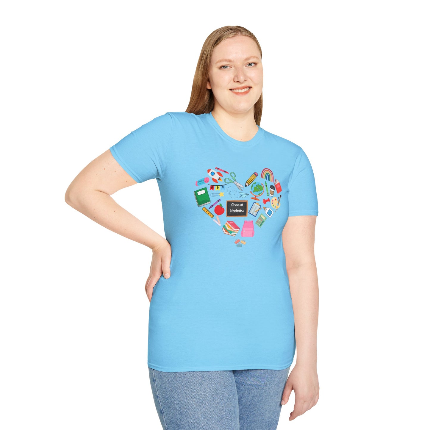 Teach From the Heart Unisex T-Shirt | Love for Learning, Teacher Gift, Back to School, Fun Casual Wear
