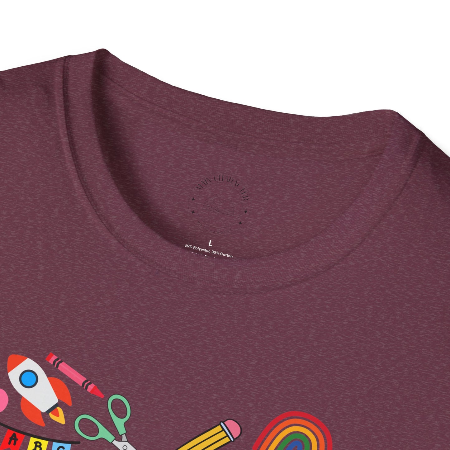 Teach From the Heart Unisex T-Shirt | Love for Learning, Teacher Gift, Back to School, Fun Casual Wear