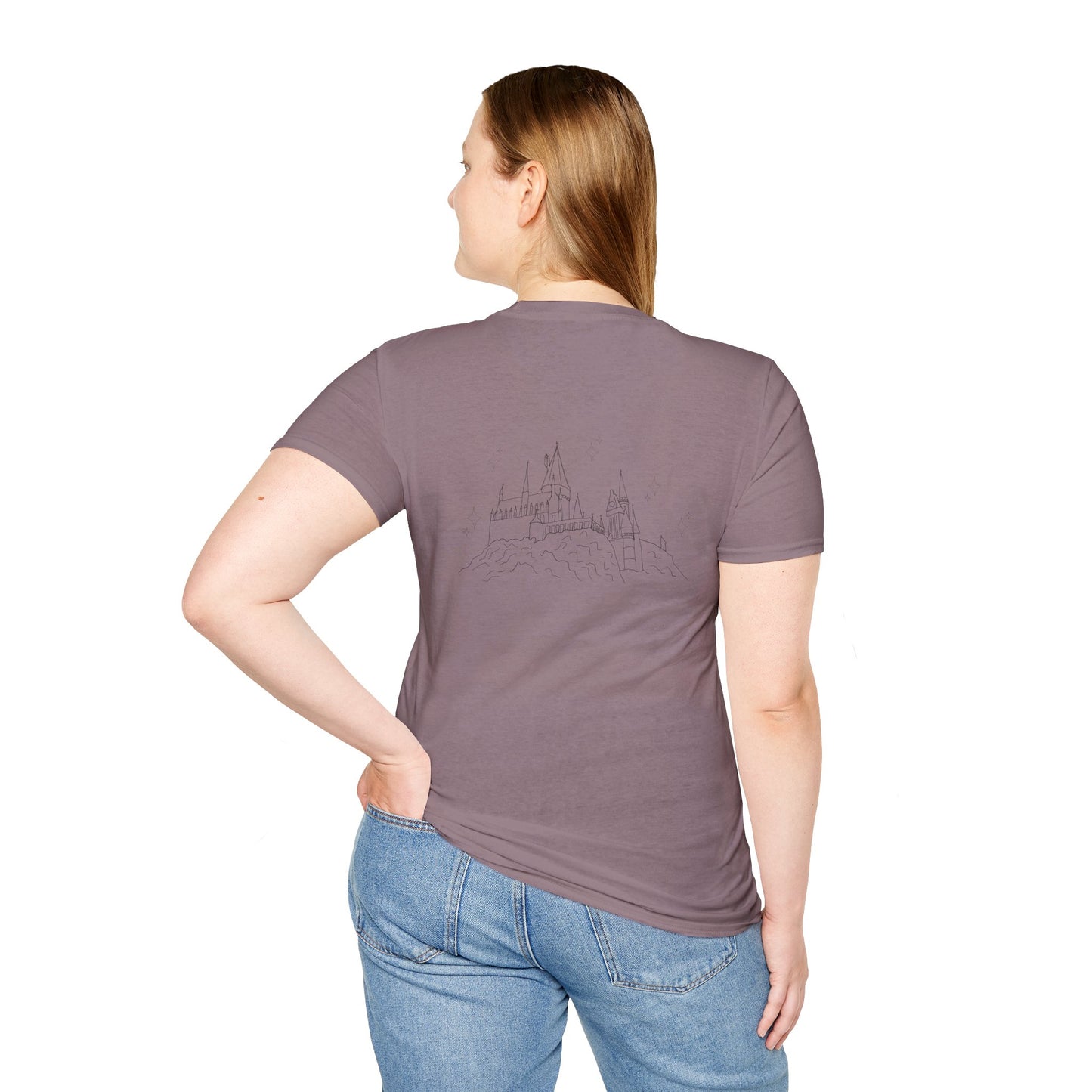 Hogwarts Unisex T-Shirt, Softstyle Tee for Casual Wear, Unique Graphic T-Shirt, Hogwarts Houses