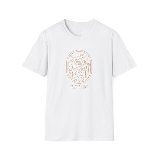 Take A Hike T-Shirt | Hiking Gift | Outdoor Lover Tee | Unisex Softstyle Tee | Eco-Friendly Apparel