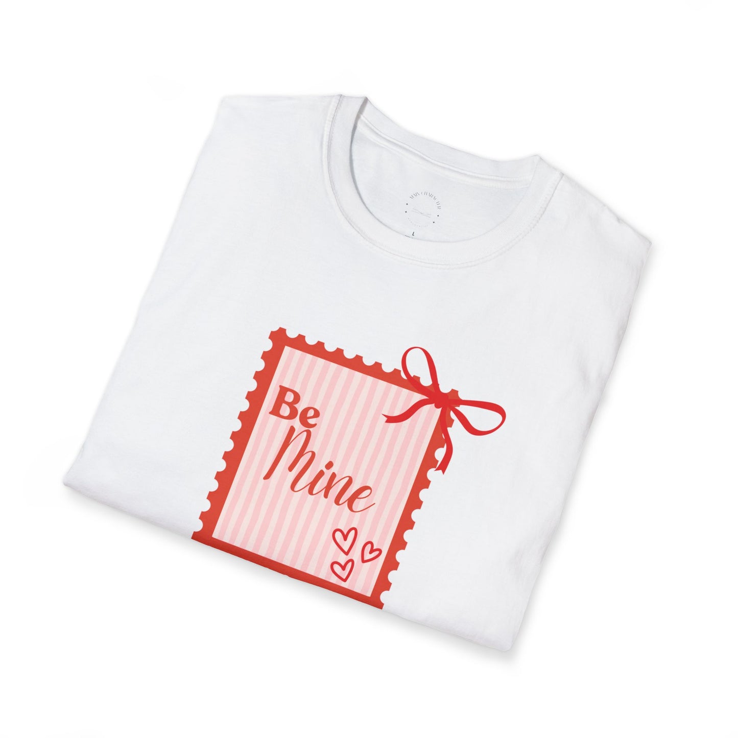 Be Mine Valentine T-Shirt — Cute Stamp Graphic Tee for Couples & Valentine's Day