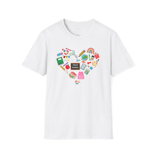 Teach From the Heart Unisex T-Shirt | Love for Learning, Teacher Gift, Back to School, Fun Casual Wear