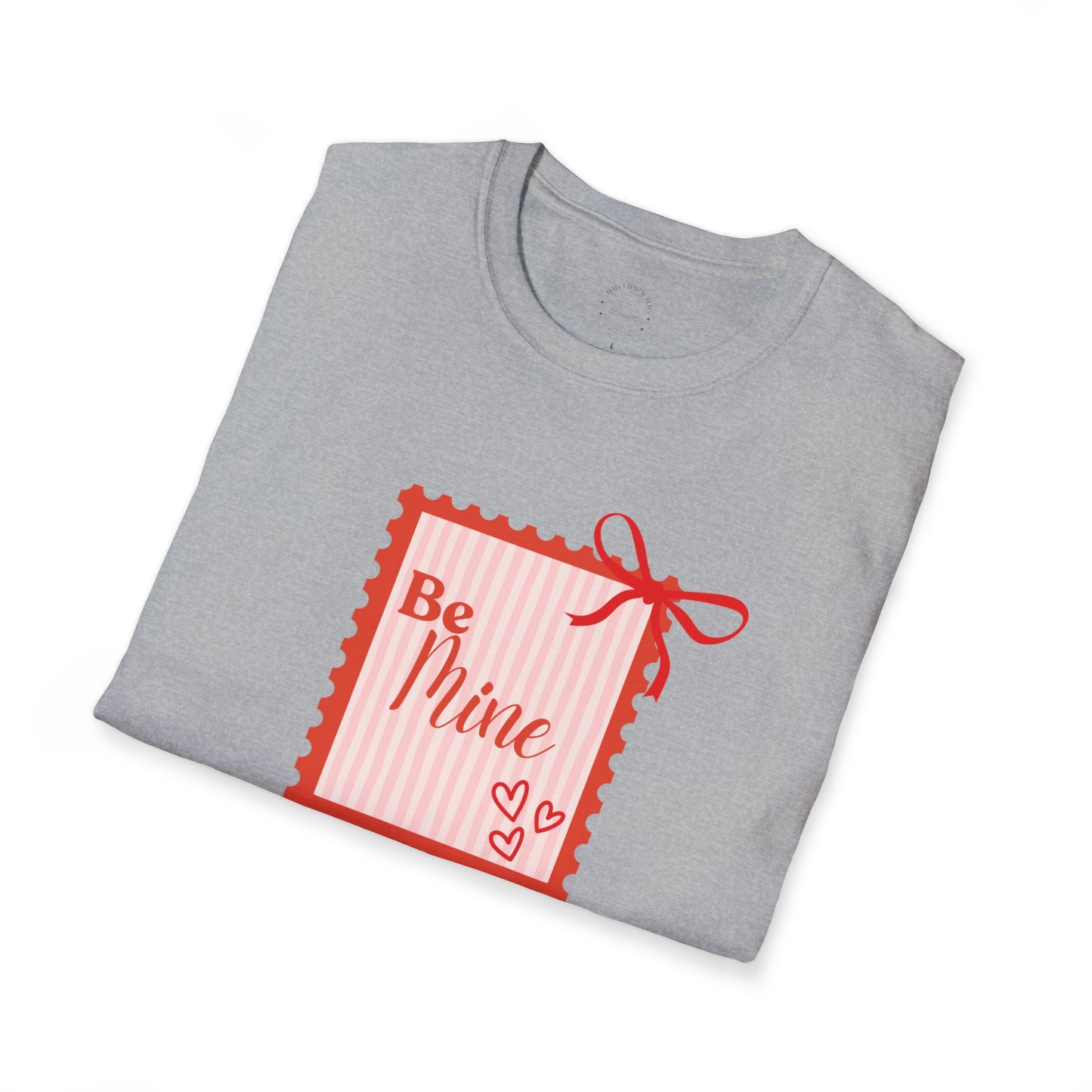 Be Mine Valentine T-Shirt — Cute Stamp Graphic Tee for Couples & Valentine's Day