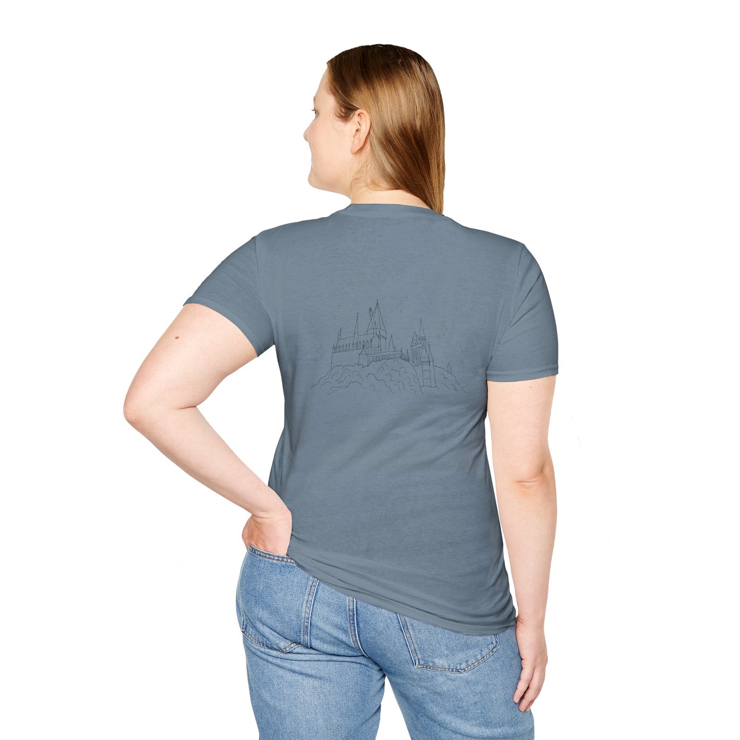Hogwarts Unisex T-Shirt, Softstyle Tee for Casual Wear, Unique Graphic T-Shirt, Hogwarts Houses