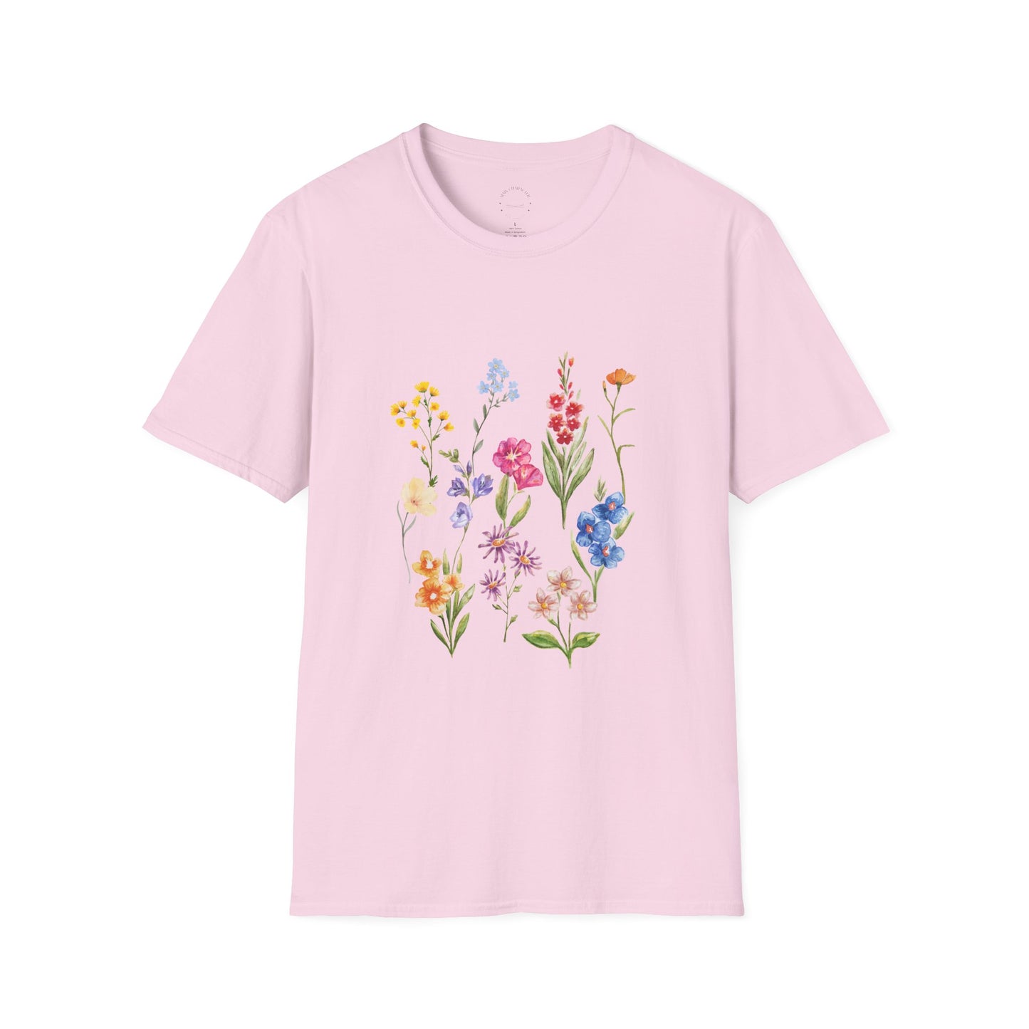 Wildflower Unisex Softstyle T-Shirt, Cute Spring Tee, Nature Lover Gift, Casual Wear, Ideal for Birthdays