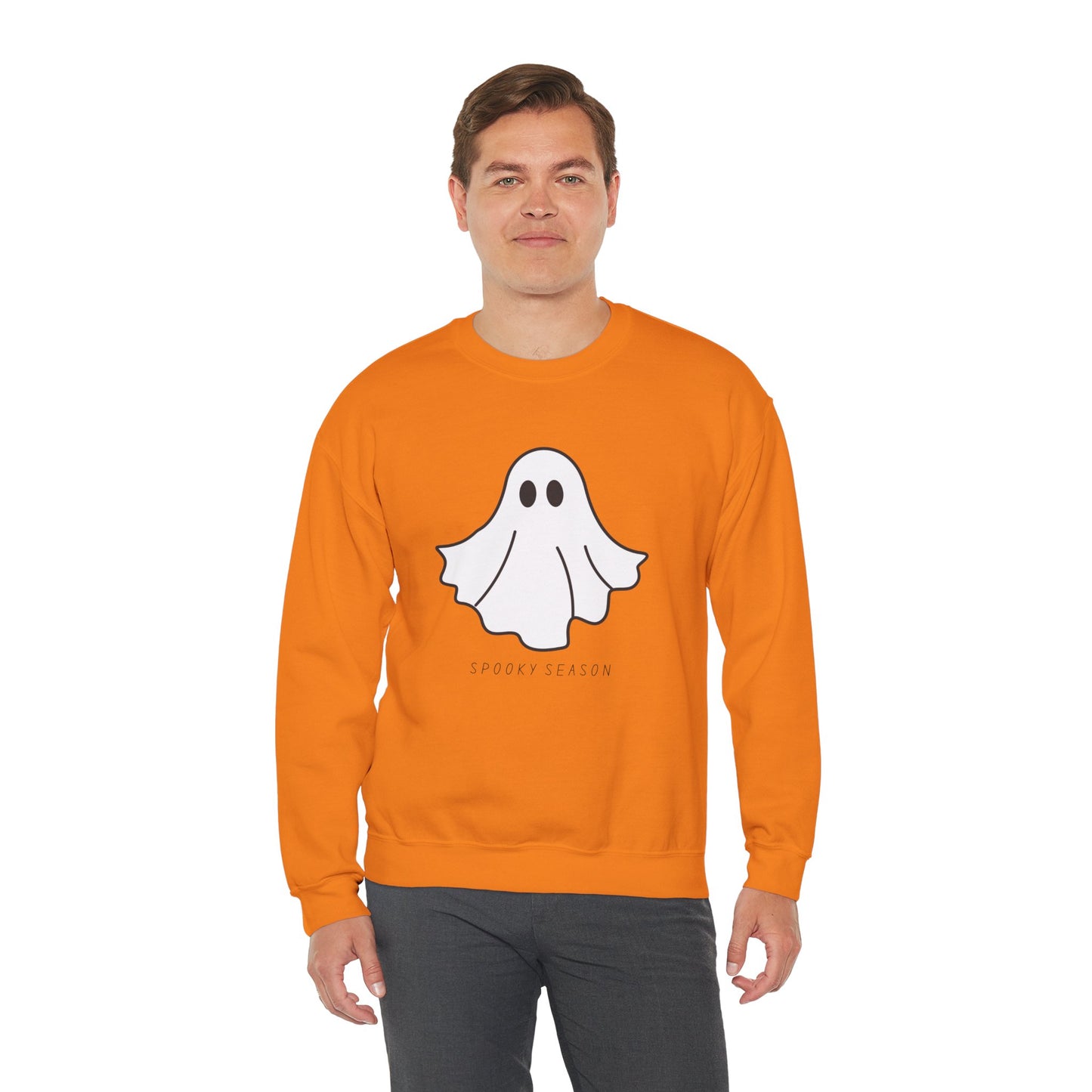 Spooky Season Ghost Sweatshirt, Cozy Halloween Crewneck for All Ages, Perfect Gift for Fall Celebrations, Unisex Sweatshirt, Spooky