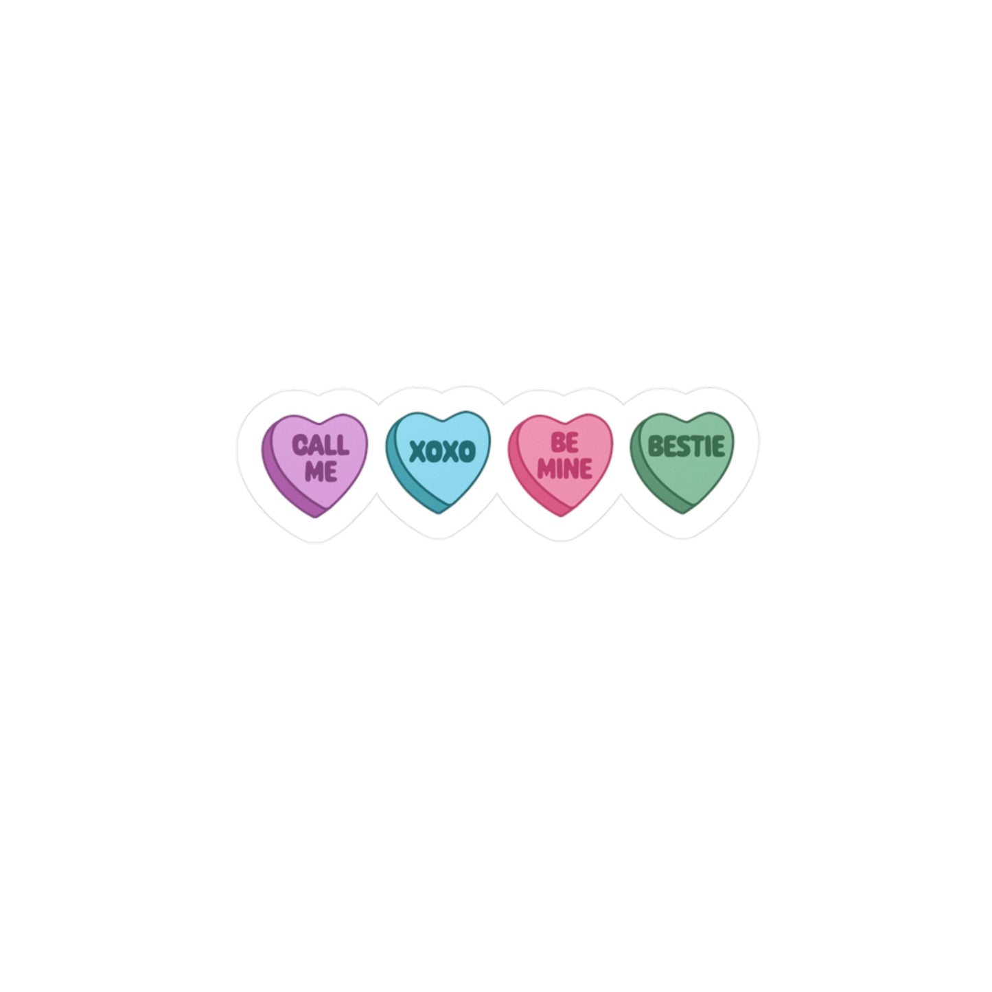 Conversation Heart Vinyl Decal Sticker