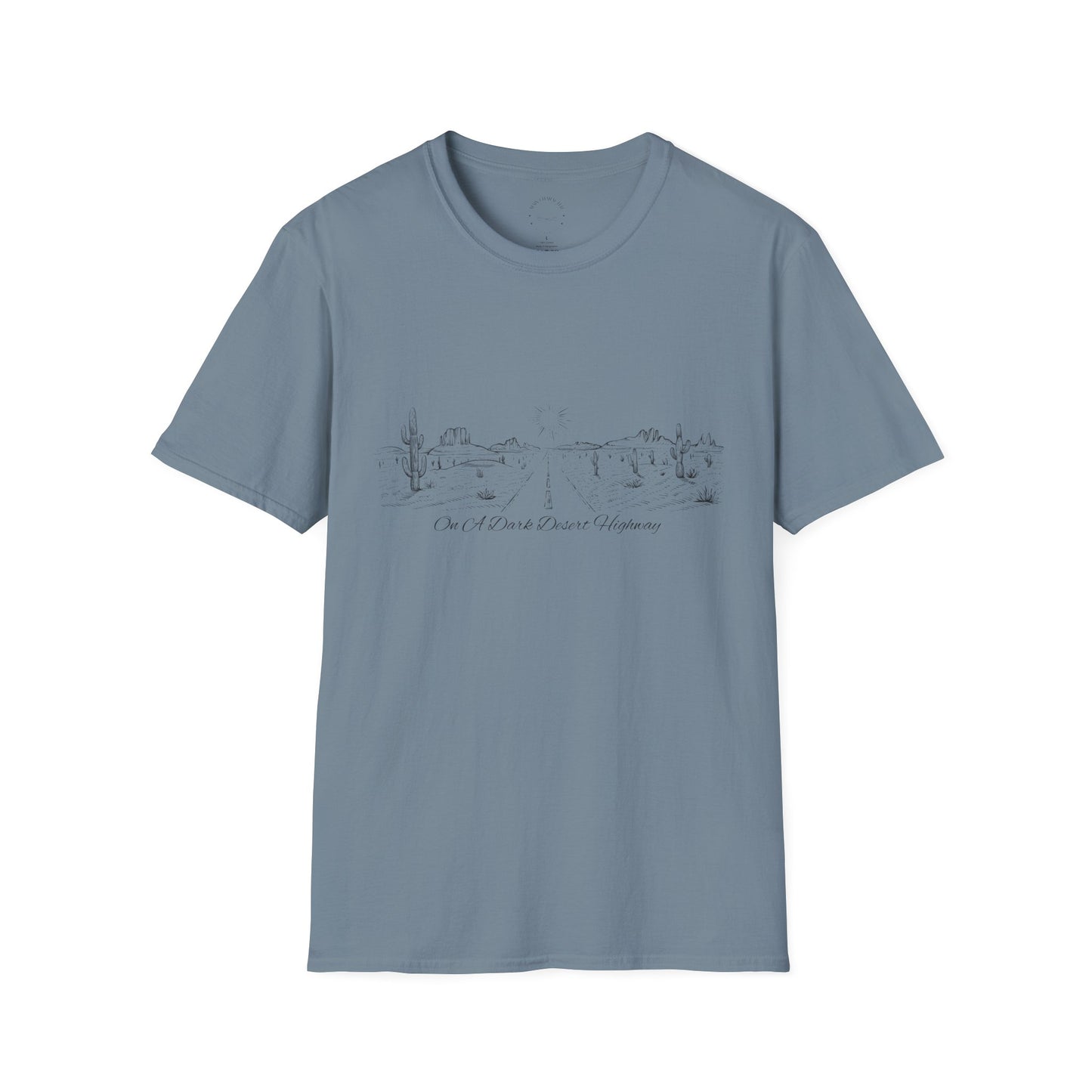Dark Desert Highway Tee, Unisex T-Shirt, Vintage Outdoor Tee, Summer Casual Wear, Eagles Enthusiasts