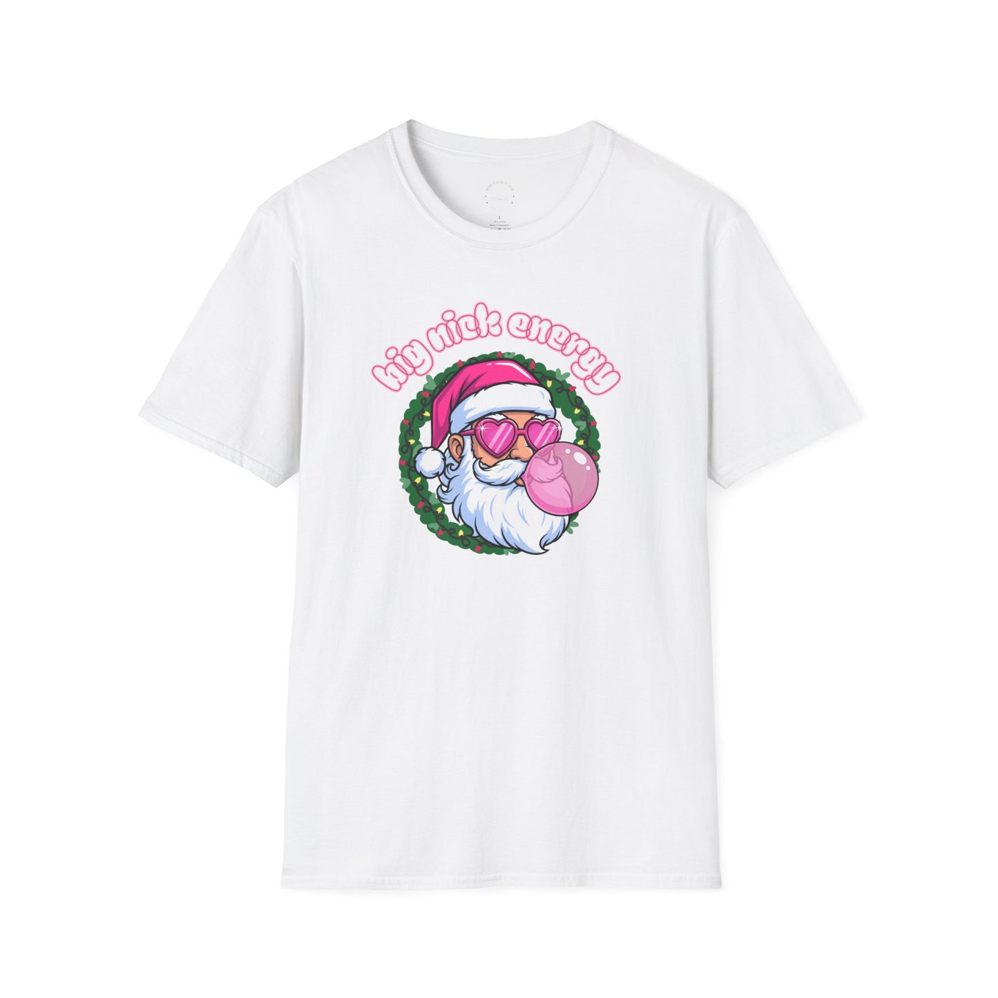 Big Nick Energy T-Shirt —  Pink Santa Holiday Graphic Tee