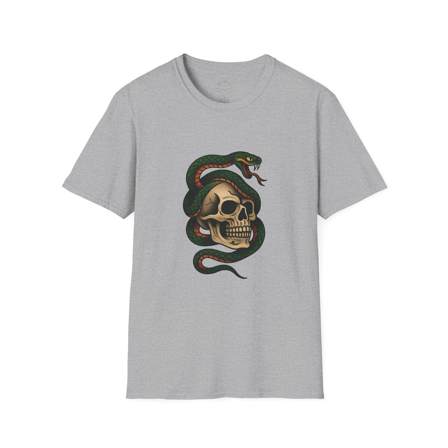 Snake and Skull T-Shirt | Unisex Graphic Tee, Edgy Fashion, Halloween Outfit, Vintage Style, Casual Wear