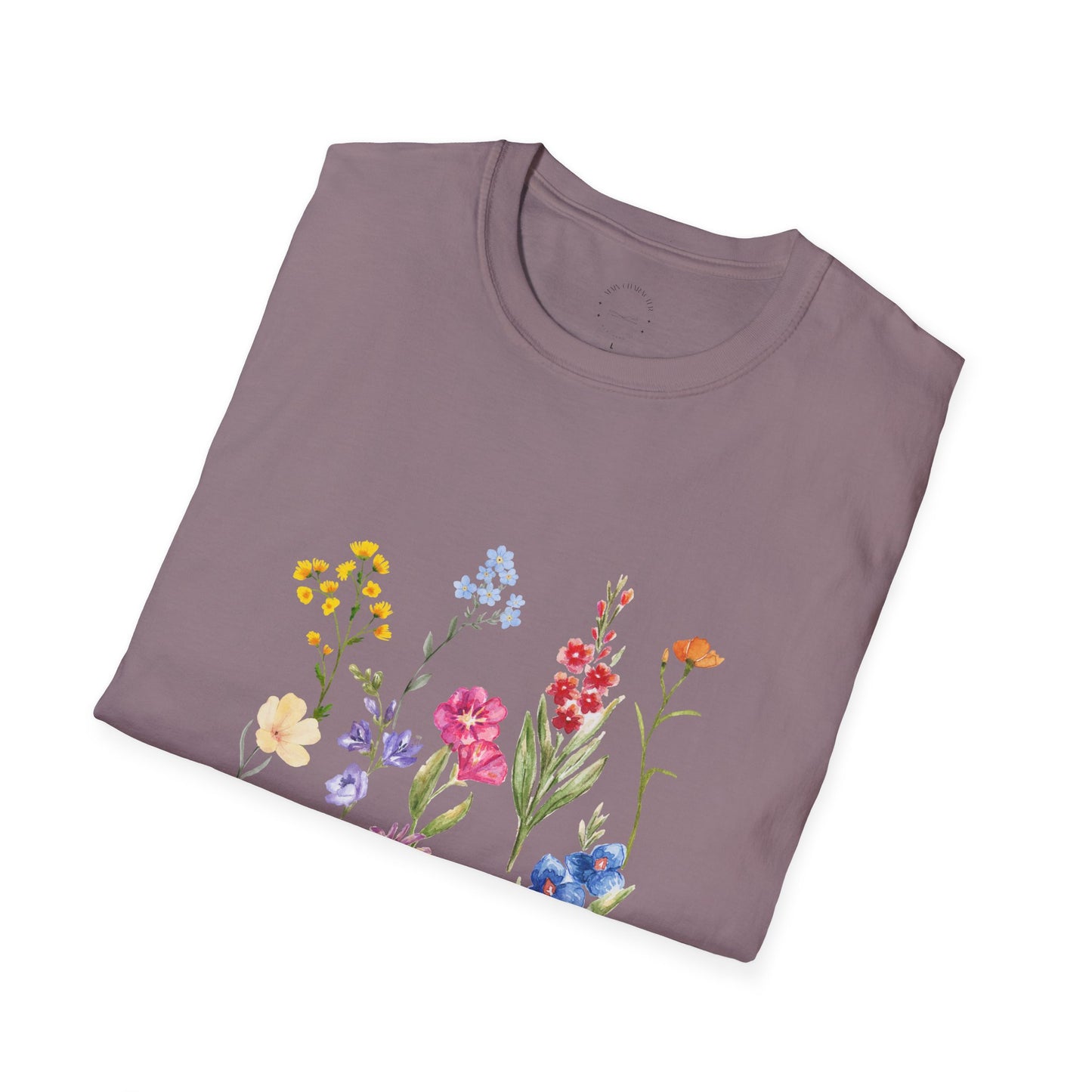 Wildflower Unisex Softstyle T-Shirt, Cute Spring Tee, Nature Lover Gift, Casual Wear, Ideal for Birthdays