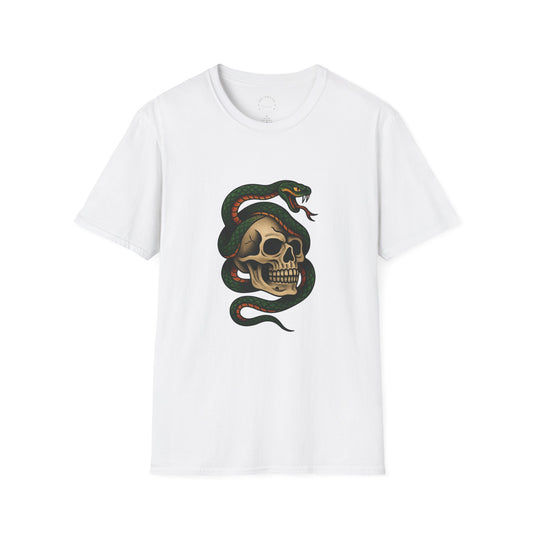 Snake and Skull T-Shirt | Unisex Graphic Tee, Edgy Fashion, Halloween Outfit, Vintage Style, Casual Wear
