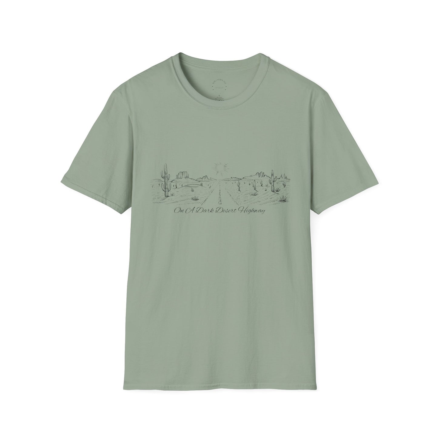 Dark Desert Highway Tee, Unisex T-Shirt, Vintage Outdoor Tee, Summer Casual Wear, Eagles Enthusiasts