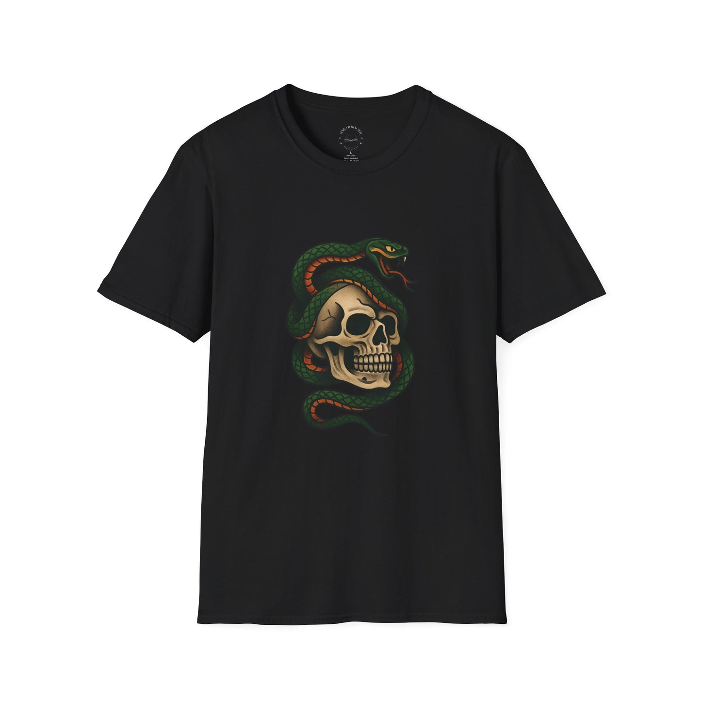 Snake and Skull T-Shirt | Unisex Graphic Tee, Edgy Fashion, Halloween Outfit, Vintage Style, Casual Wear