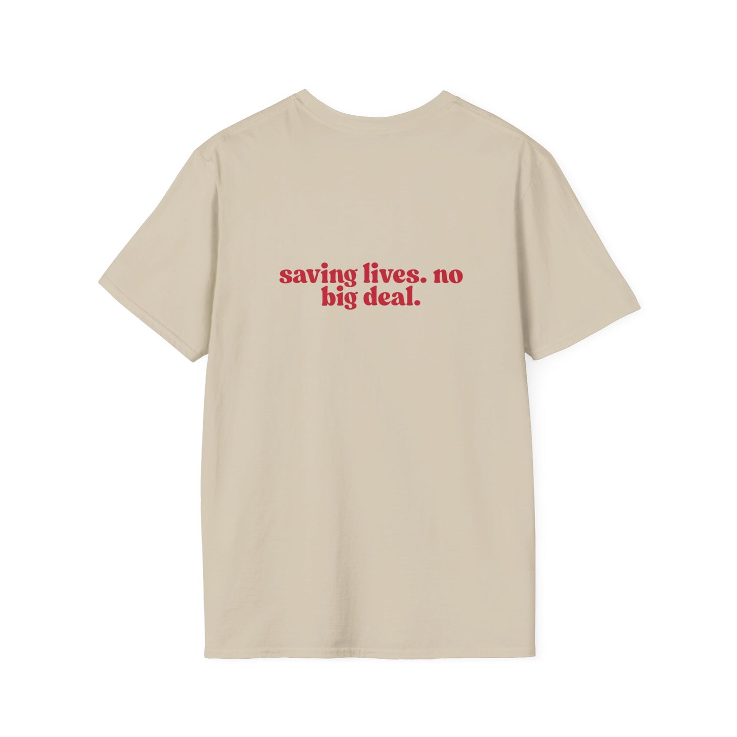 RN Saving Lives Unisex T-Shirt, RN Gift, Inspirational Tee, Gift for Healthcare Workers, Everyday Wear, Motivational Apparel