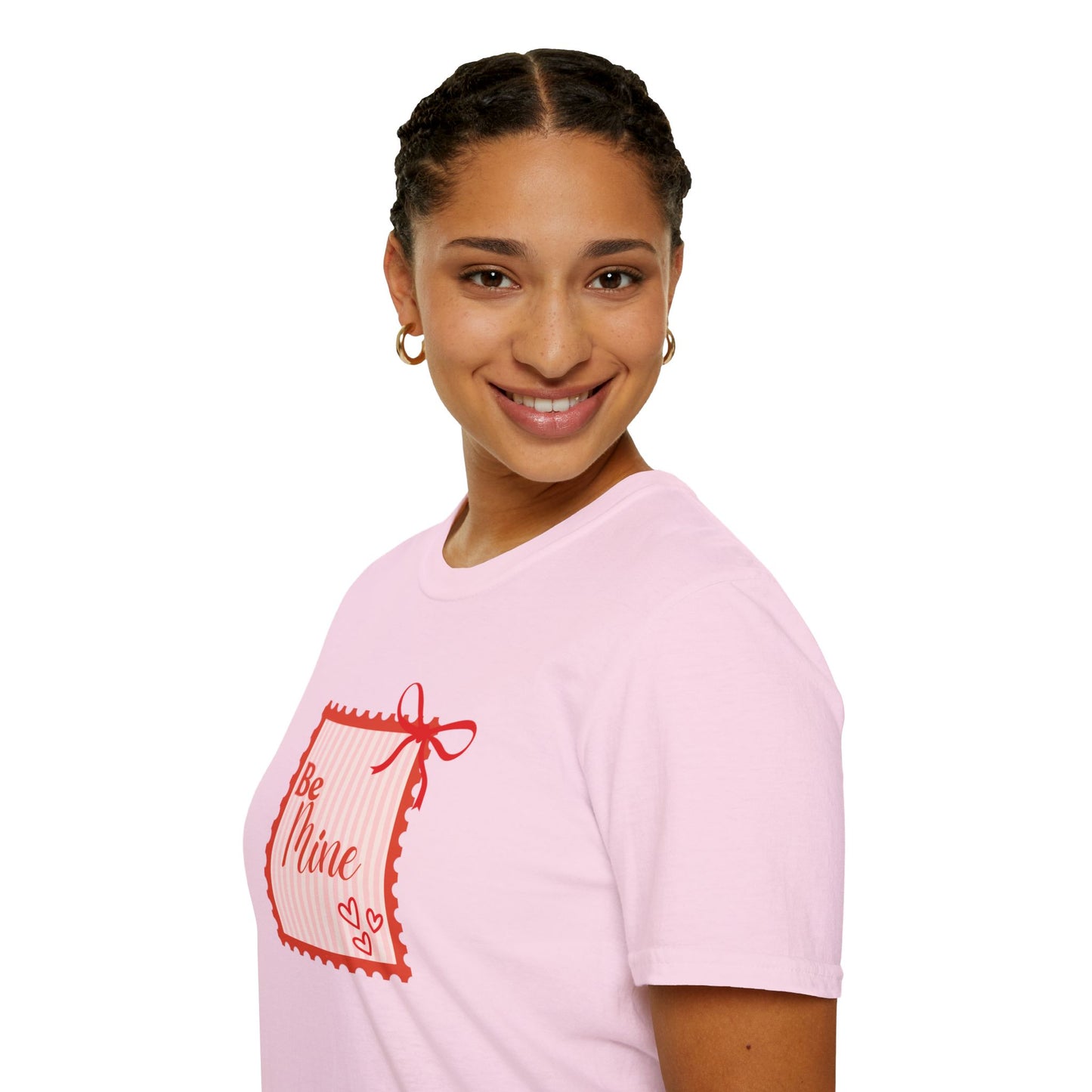 Be Mine Valentine T-Shirt — Cute Stamp Graphic Tee for Couples & Valentine's Day