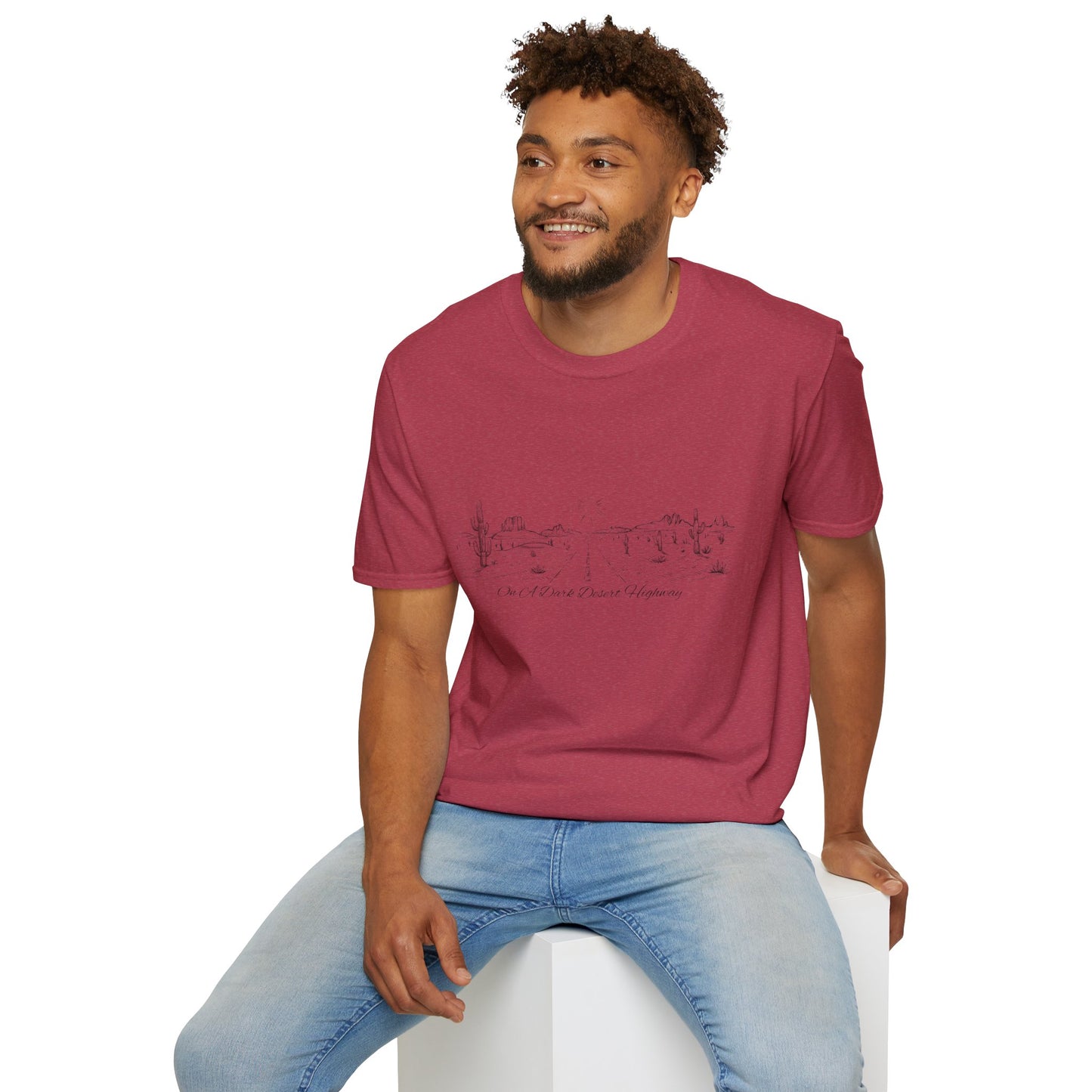 Dark Desert Highway Tee, Unisex T-Shirt, Vintage Outdoor Tee, Summer Casual Wear, Eagles Enthusiasts