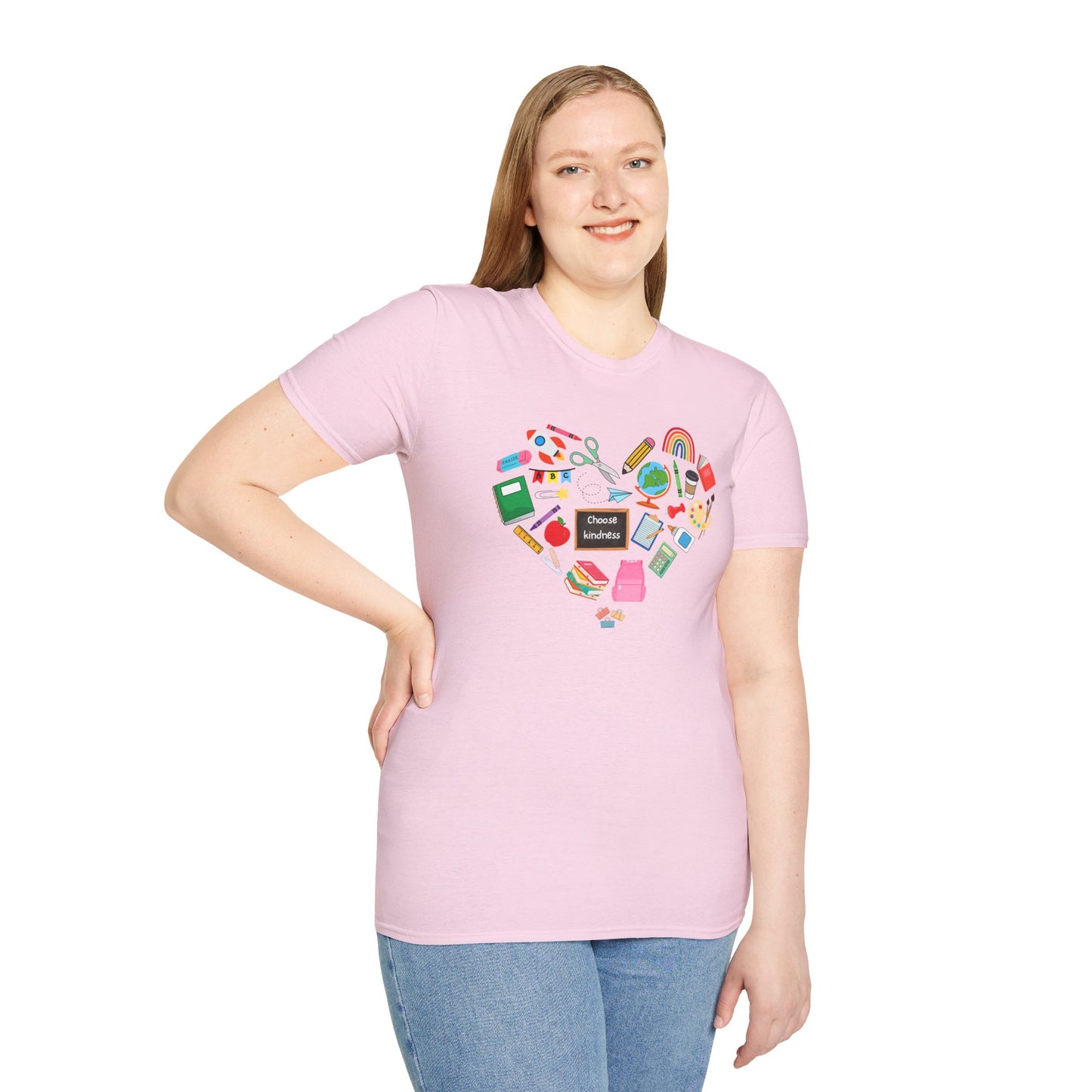 Teach From the Heart Unisex T-Shirt | Love for Learning, Teacher Gift, Back to School, Fun Casual Wear