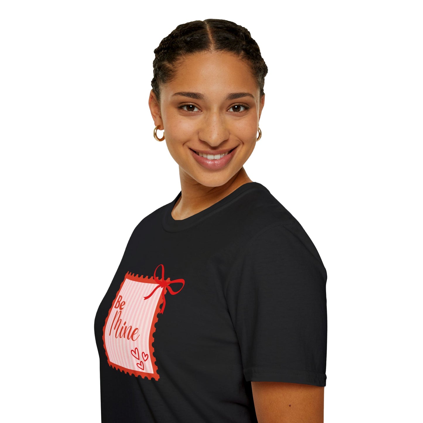 Be Mine Valentine T-Shirt — Cute Stamp Graphic Tee for Couples & Valentine's Day