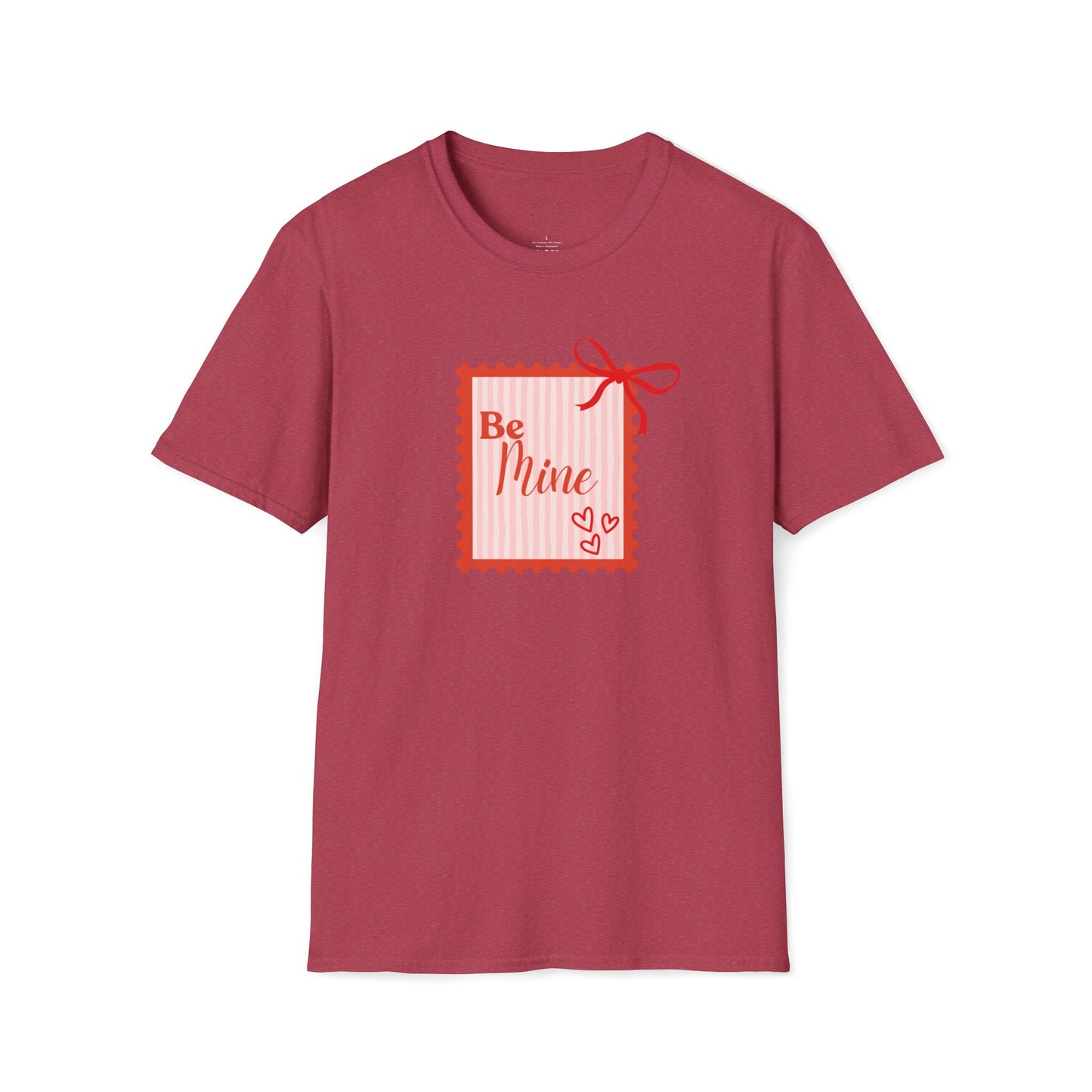 Be Mine Valentine T-Shirt — Cute Stamp Graphic Tee for Couples & Valentine's Day