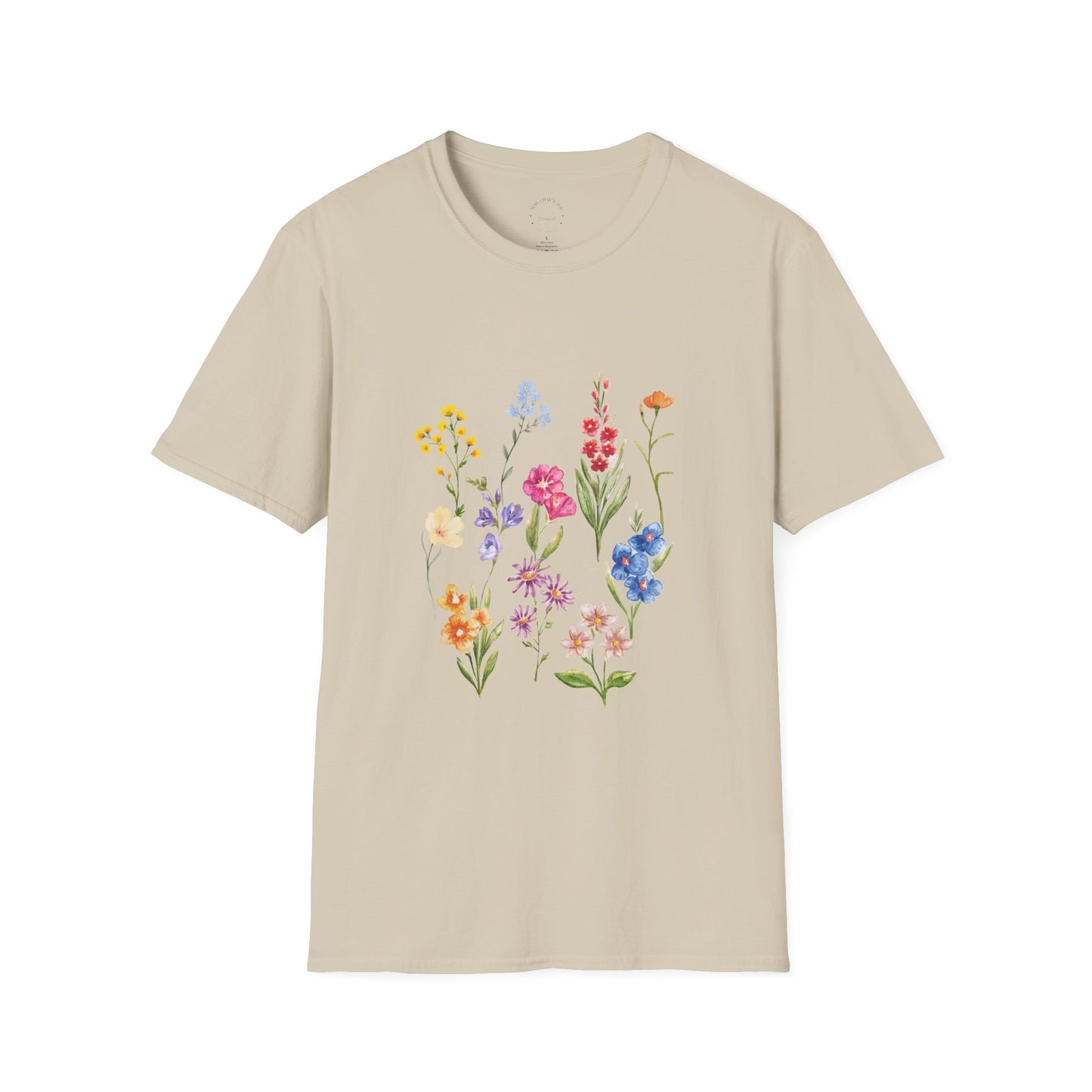 Wildflower Unisex Softstyle T-Shirt, Cute Spring Tee, Nature Lover Gift, Casual Wear, Ideal for Birthdays