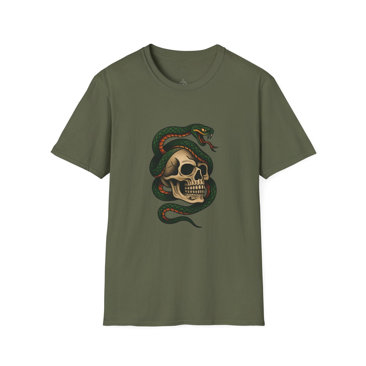 Snake and Skull T-Shirt | Unisex Graphic Tee, Edgy Fashion, Halloween Outfit, Vintage Style, Casual Wear