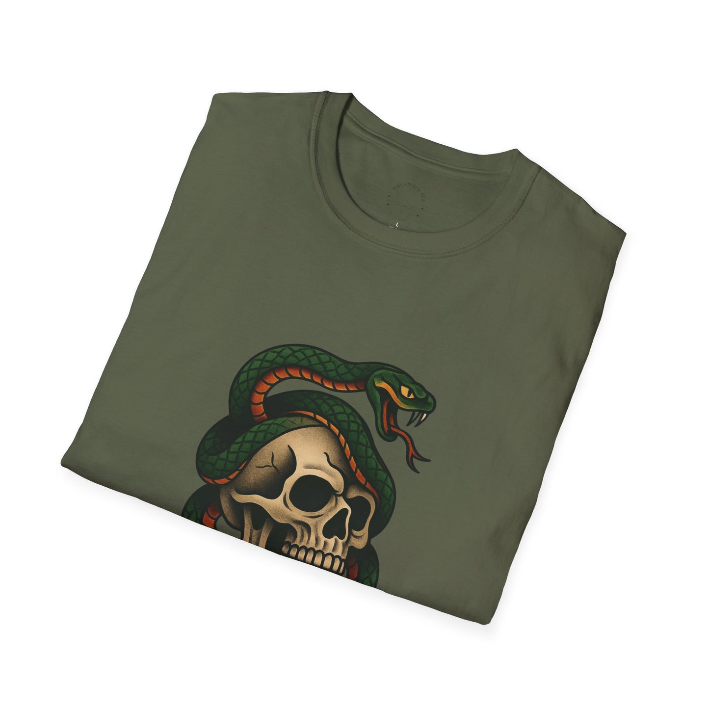 Snake and Skull T-Shirt | Unisex Graphic Tee, Edgy Fashion, Halloween Outfit, Vintage Style, Casual Wear