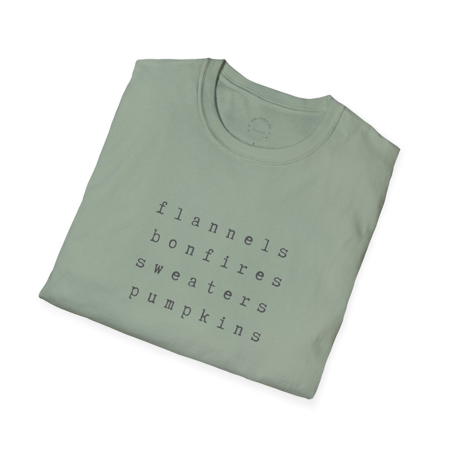 Autumn Essentials Tee, Cozy Shirt, Bonfire Tee, Pumpkin Spice Apparel, Flannel Lover Gift